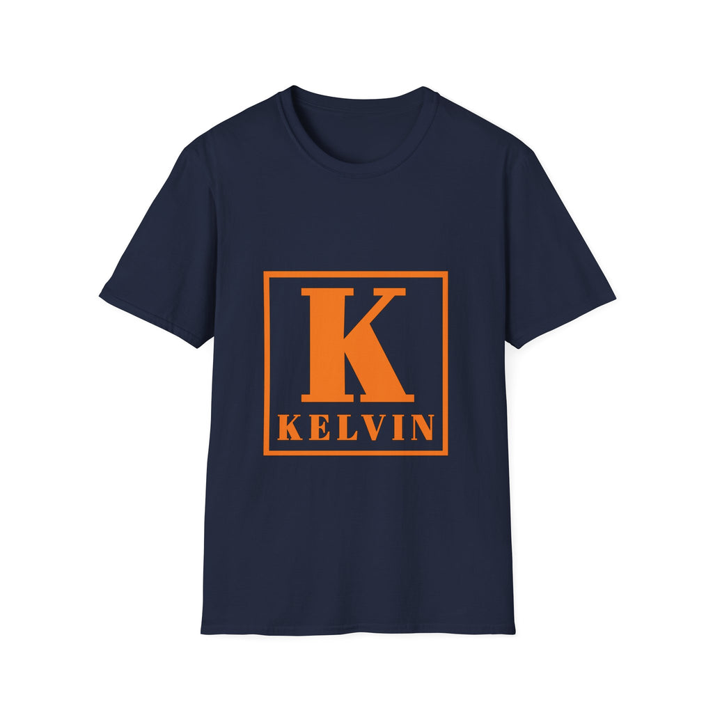 Kelvin Monogram T-Shirt — Bold Orange 'K' Initial Tee