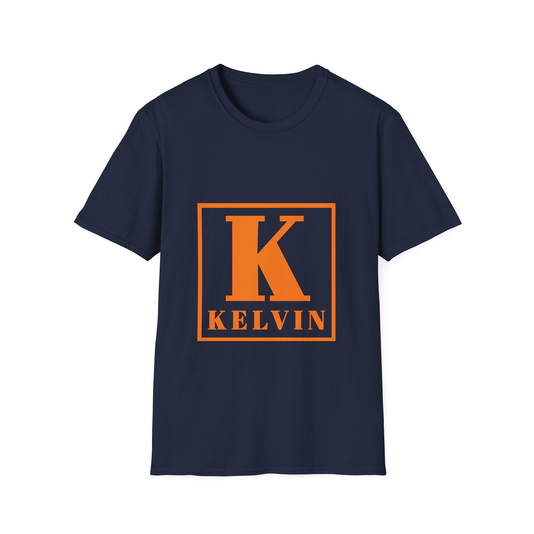 Kelvin Monogram T-Shirt — Bold Orange 'K' Initial Tee