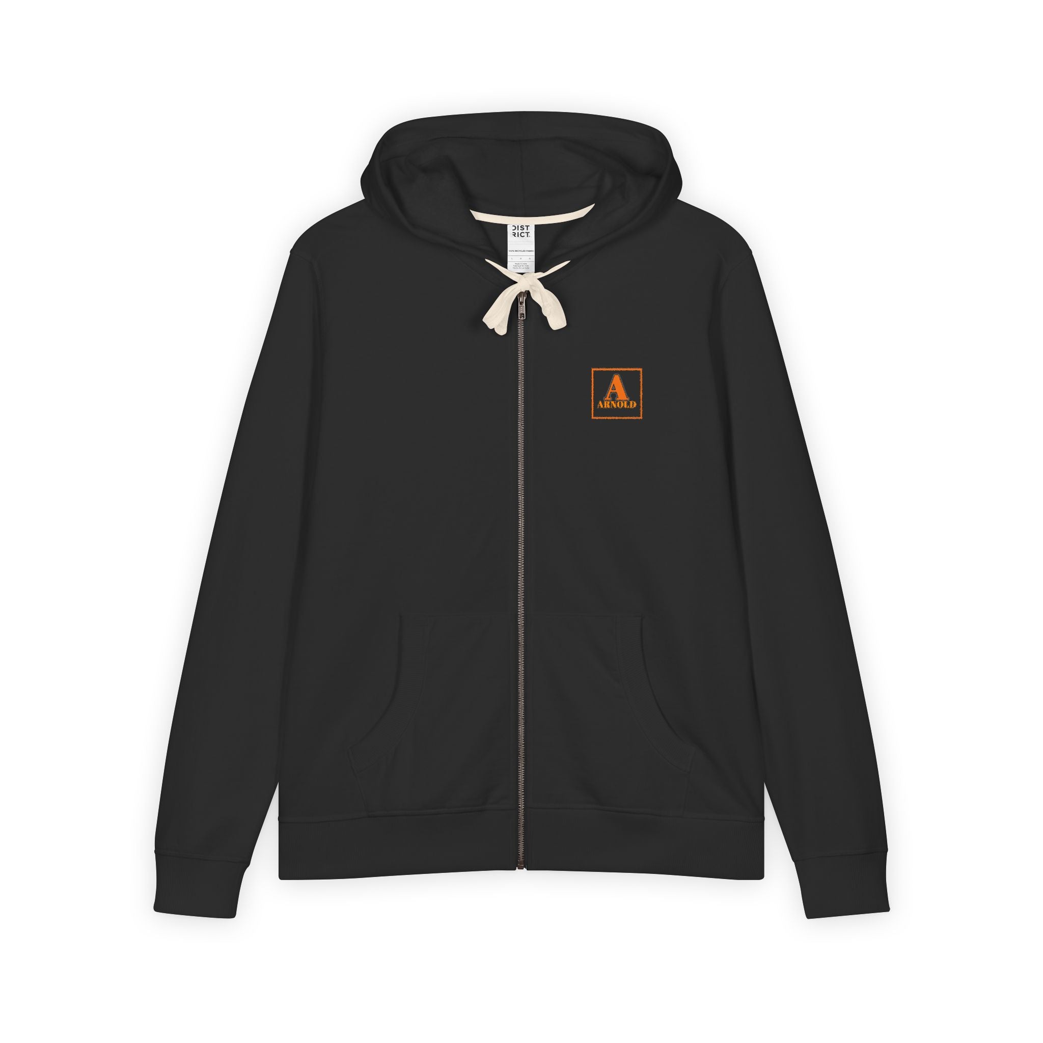 Men's Full-Zip Hoodie — Small Rustic Camper Patch Logo