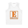 Emmanuel Basketball Jersey - Orange Block E Team Tank