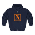 Nelson Monogram Zip Hoodie – Custom Initial N Square Logo