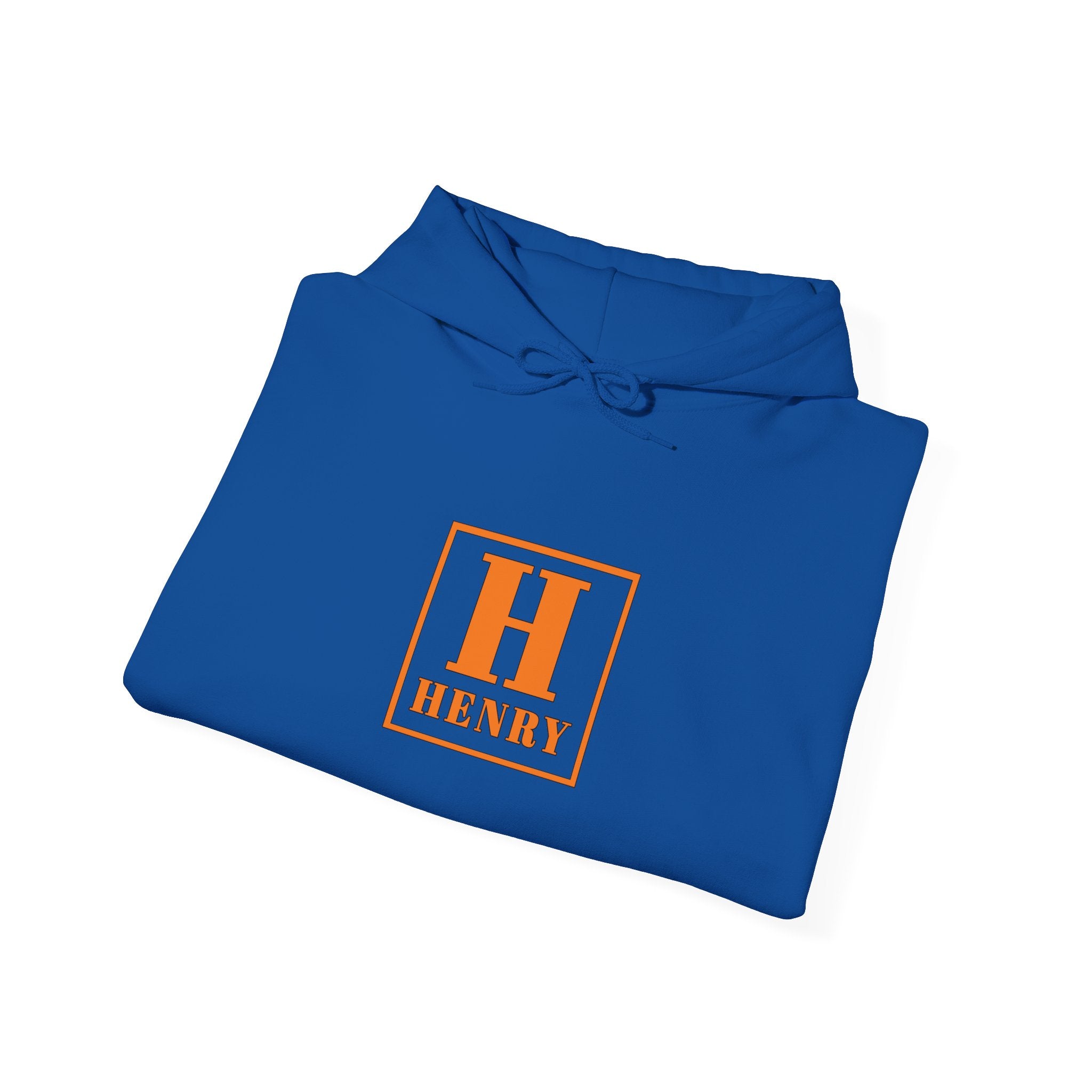 Henry Monogram Hoodie — Orange Block Initial Sweatshirt