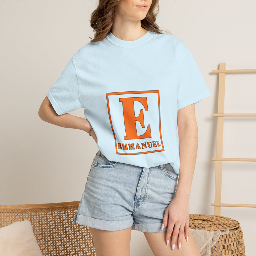 Emmanuel Monogram T-Shirt — Block Letter E Christian Name Tee