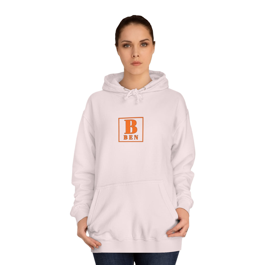 Initial Monogram Hoodie — Custom 'B BEN' College-Style Pullover
