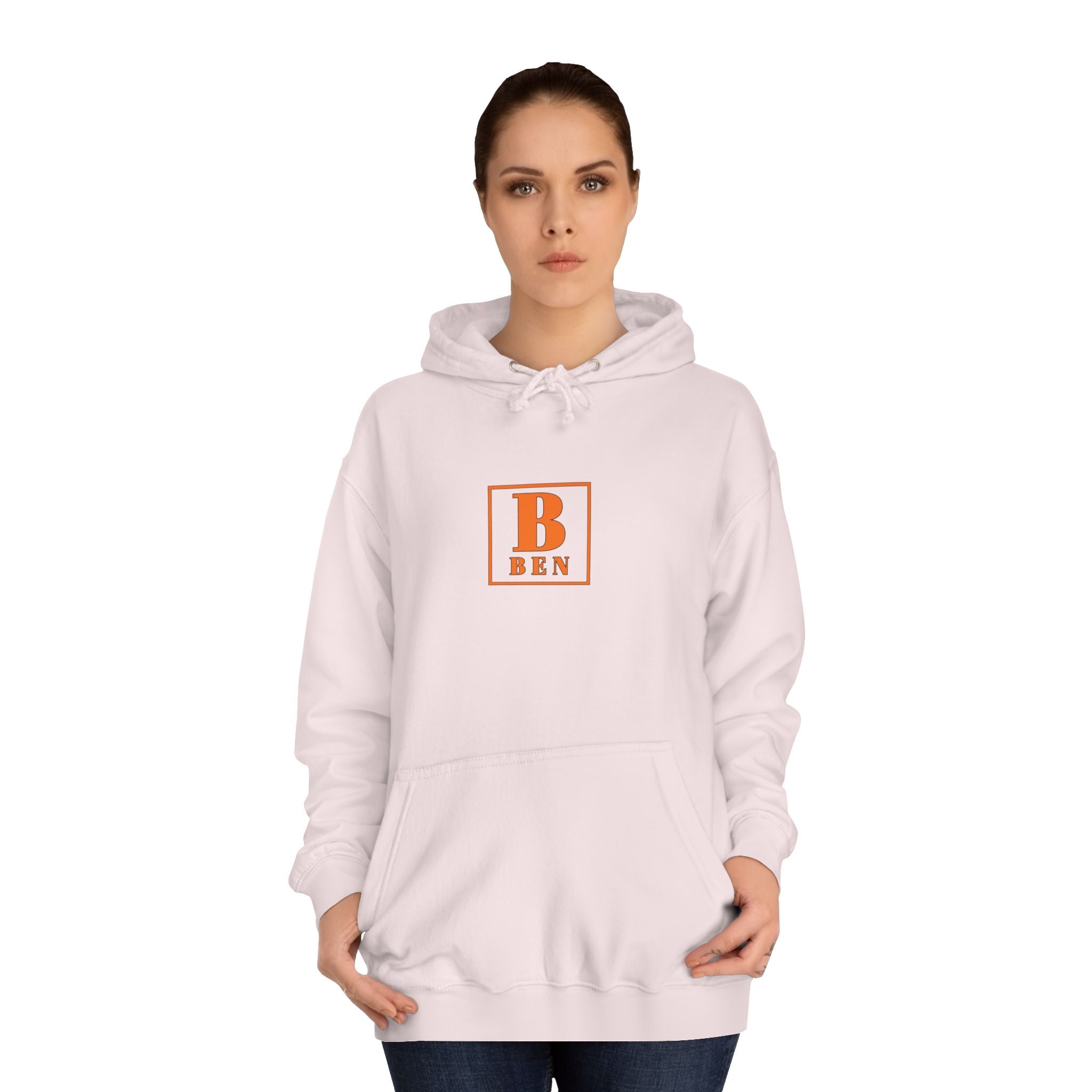 Initial Monogram Hoodie — Custom 'B BEN' College-Style Pullover