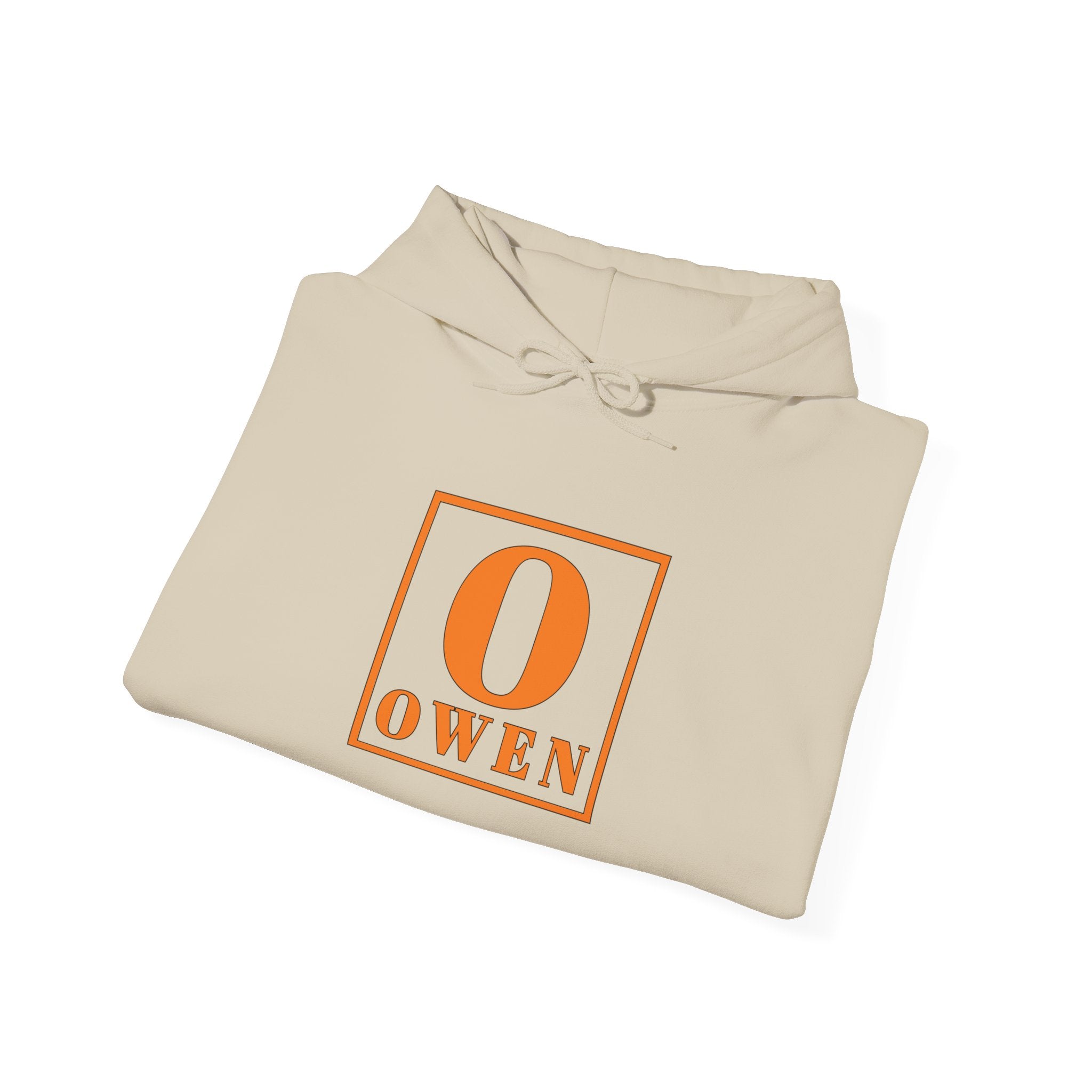 Owen Initial Hoodie – Personalized Orange Monogram Pullover