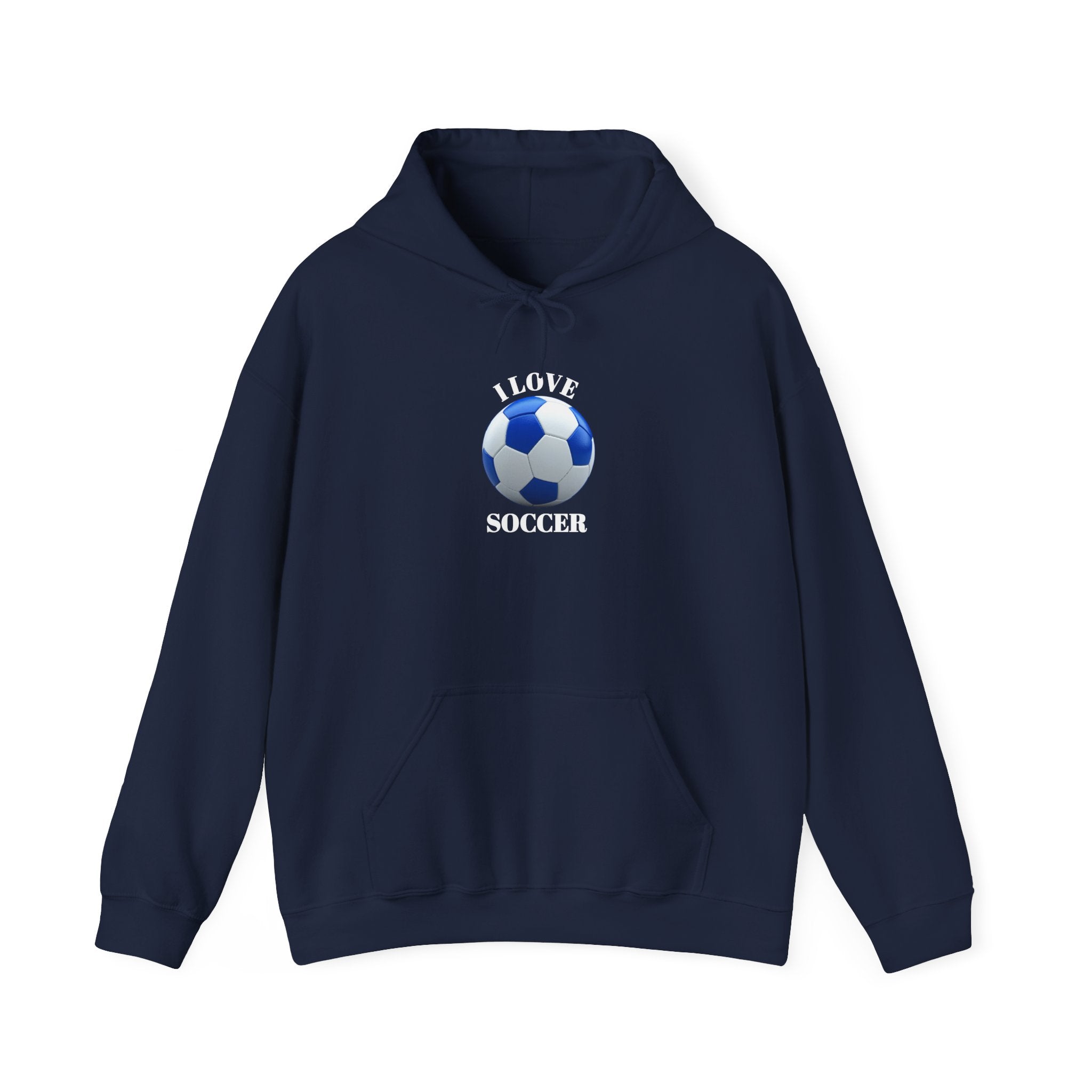 Soccer Ball Hoodie - Minimal Blue Football Graphic Pullover