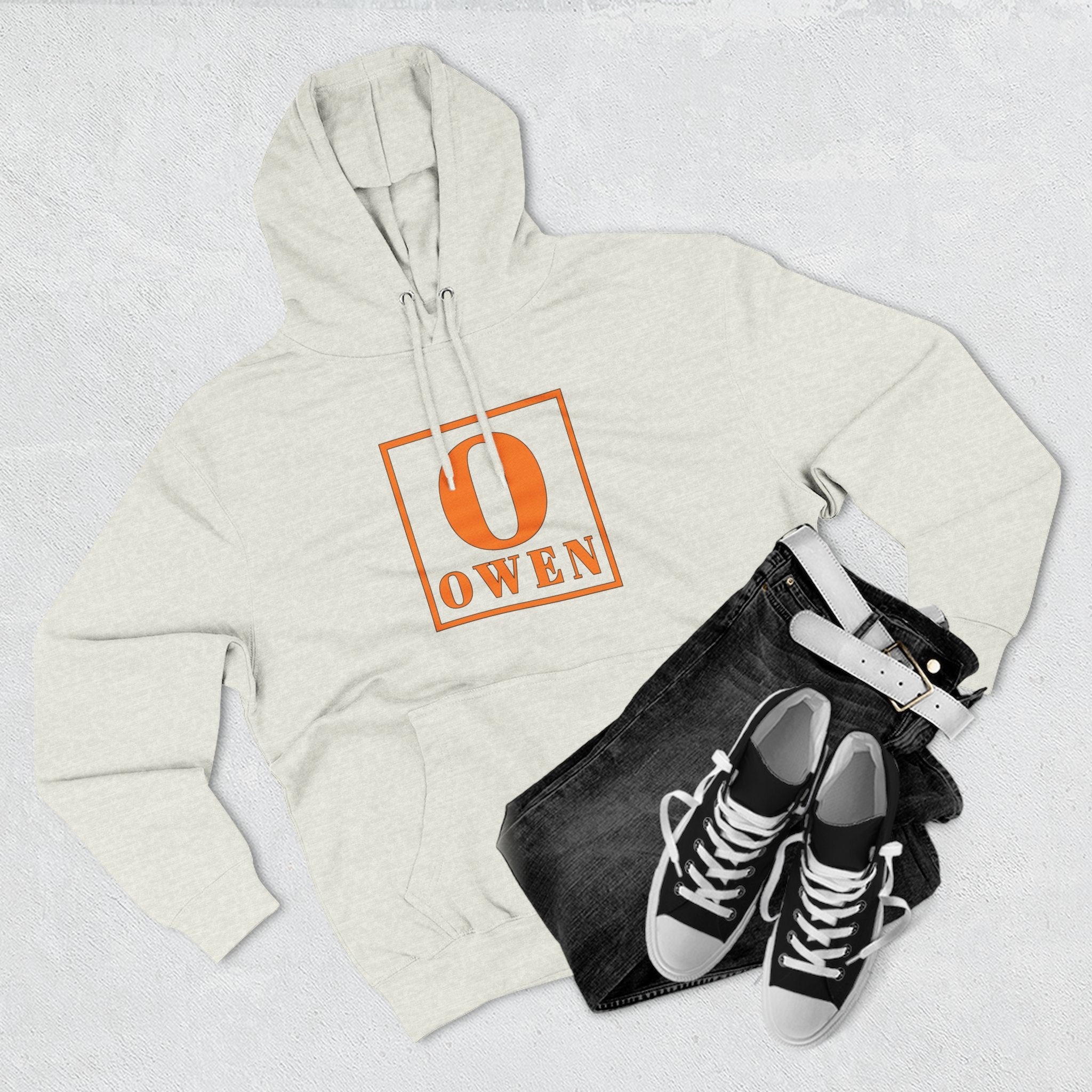Personalized Initial Hoodie — 'O' Owen Monogram Fleece Hoodie