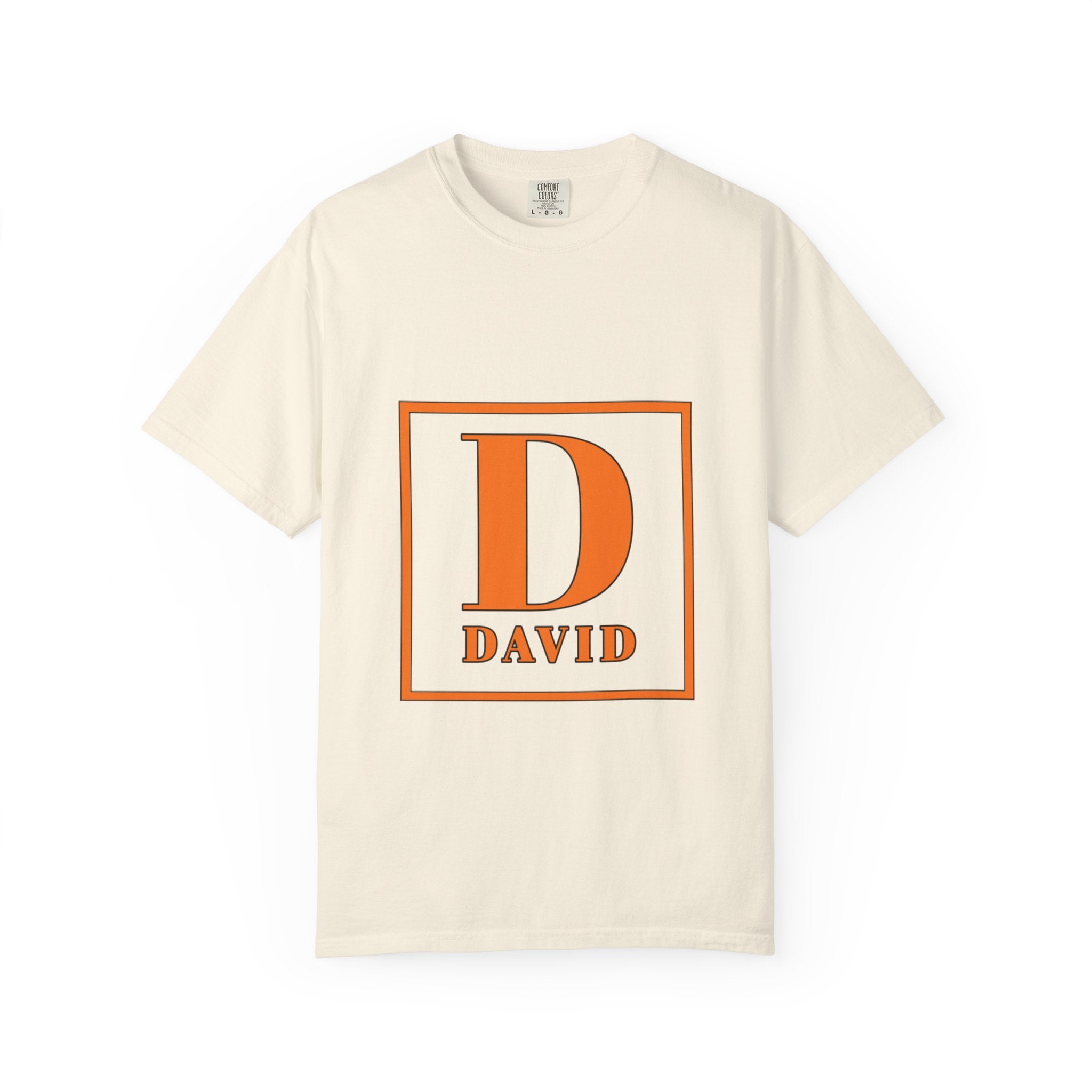 David Monogram T-Shirt — Bold Initial Box Graphic
