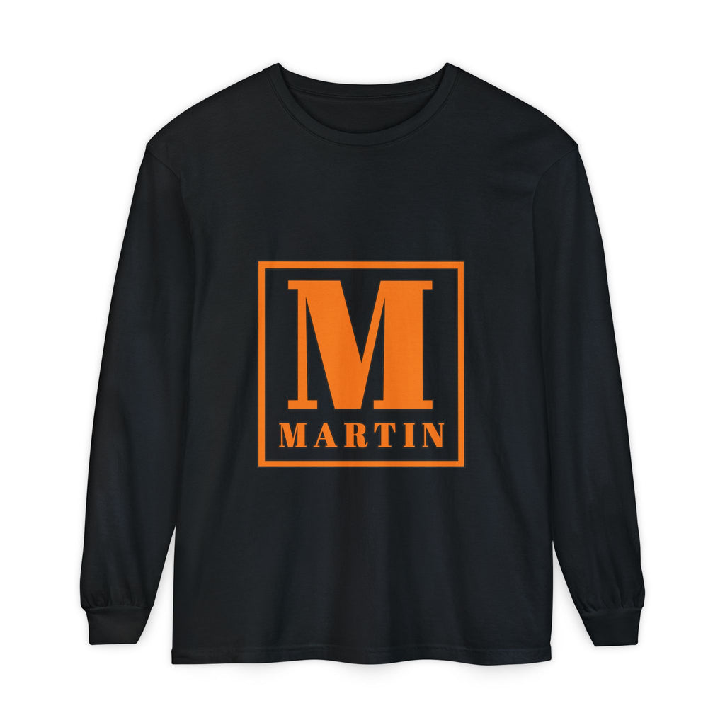 Martin Monogram Long Sleeve T‑Shirt — Personalized Initial M Graphic