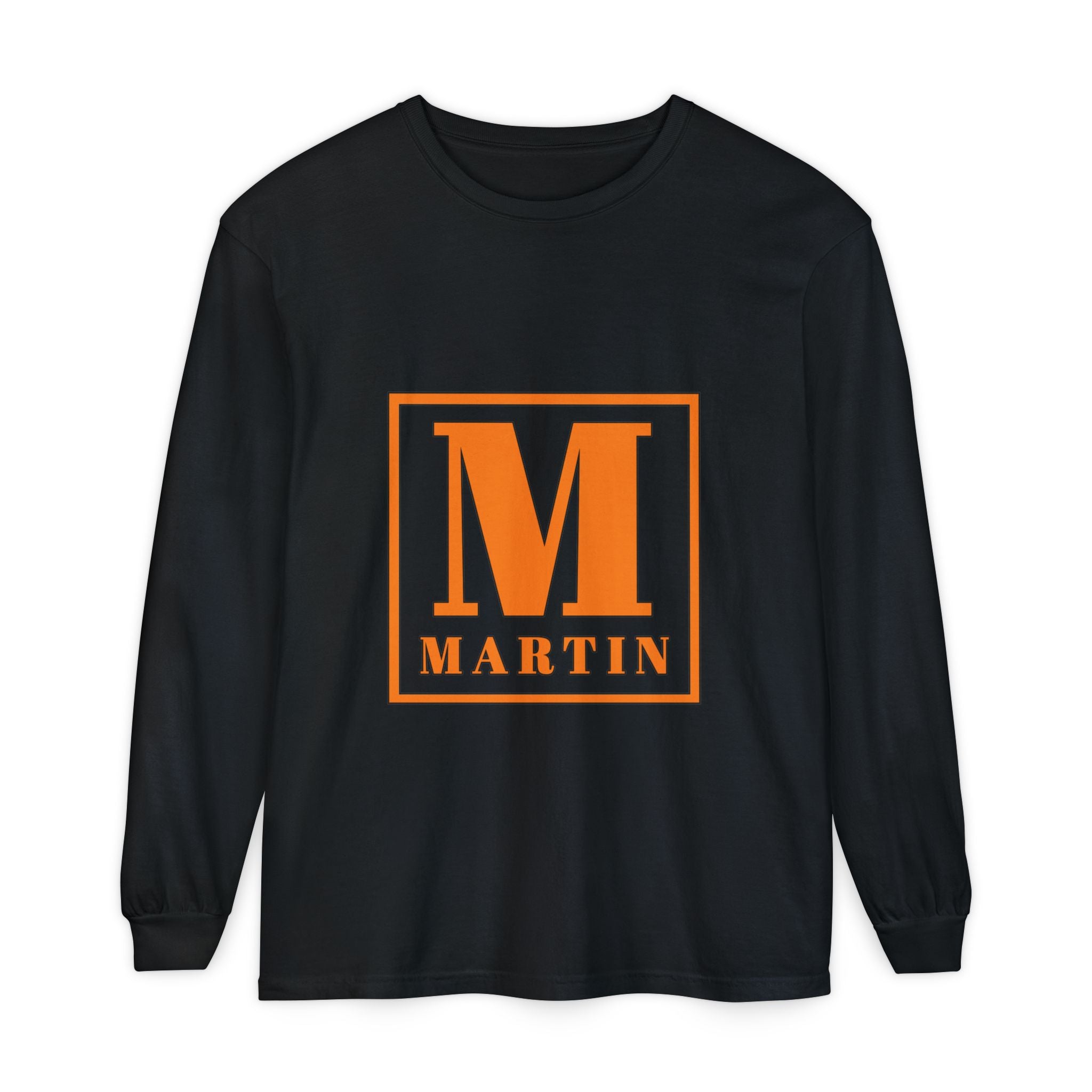 Martin Monogram Long Sleeve T‑Shirt — Personalized Initial M Graphic