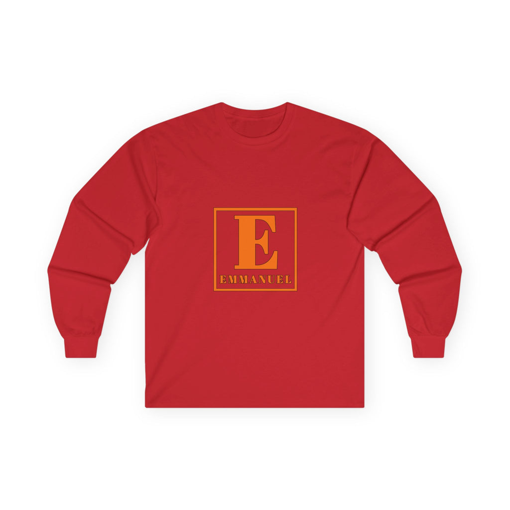 Emmanuel Monogram Long Sleeve Tee — Classic Initial E Shirt