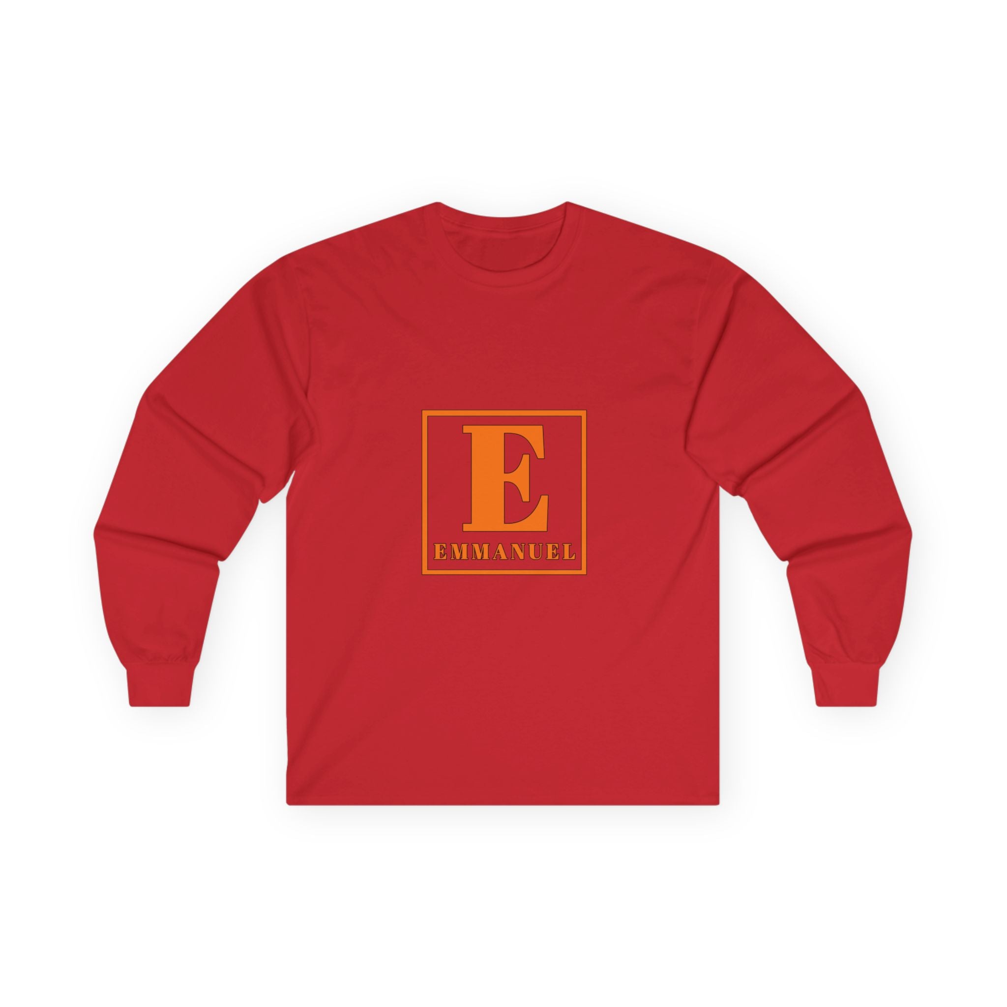 Emmanuel Monogram Long Sleeve Tee — Classic Initial E Shirt