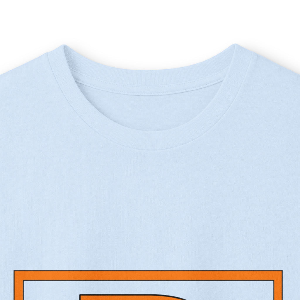 Ben Monogram Long Sleeve Tee — Orange Block Initial B Shirt