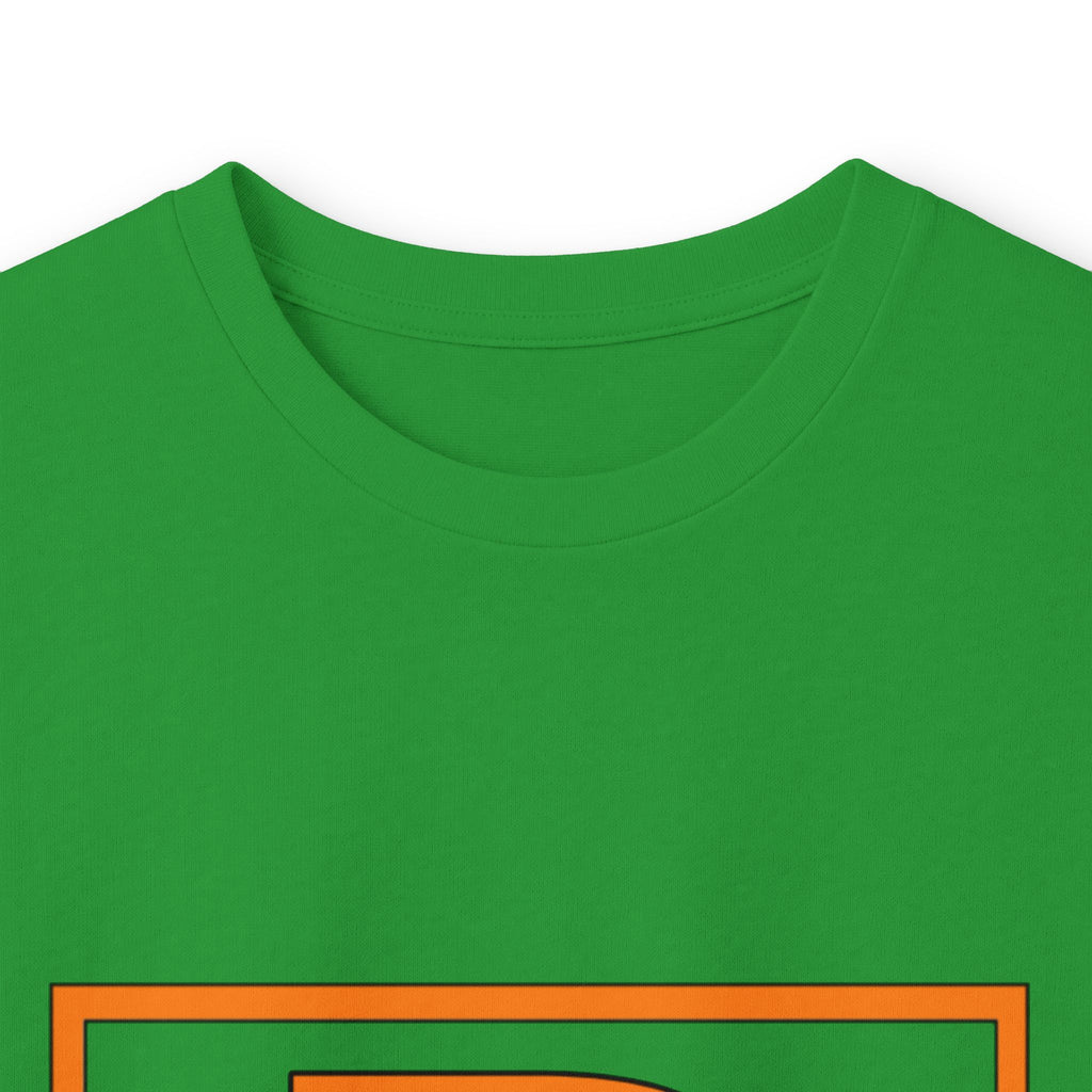 Ben Monogram Long Sleeve Tee — Orange Block Initial B Shirt