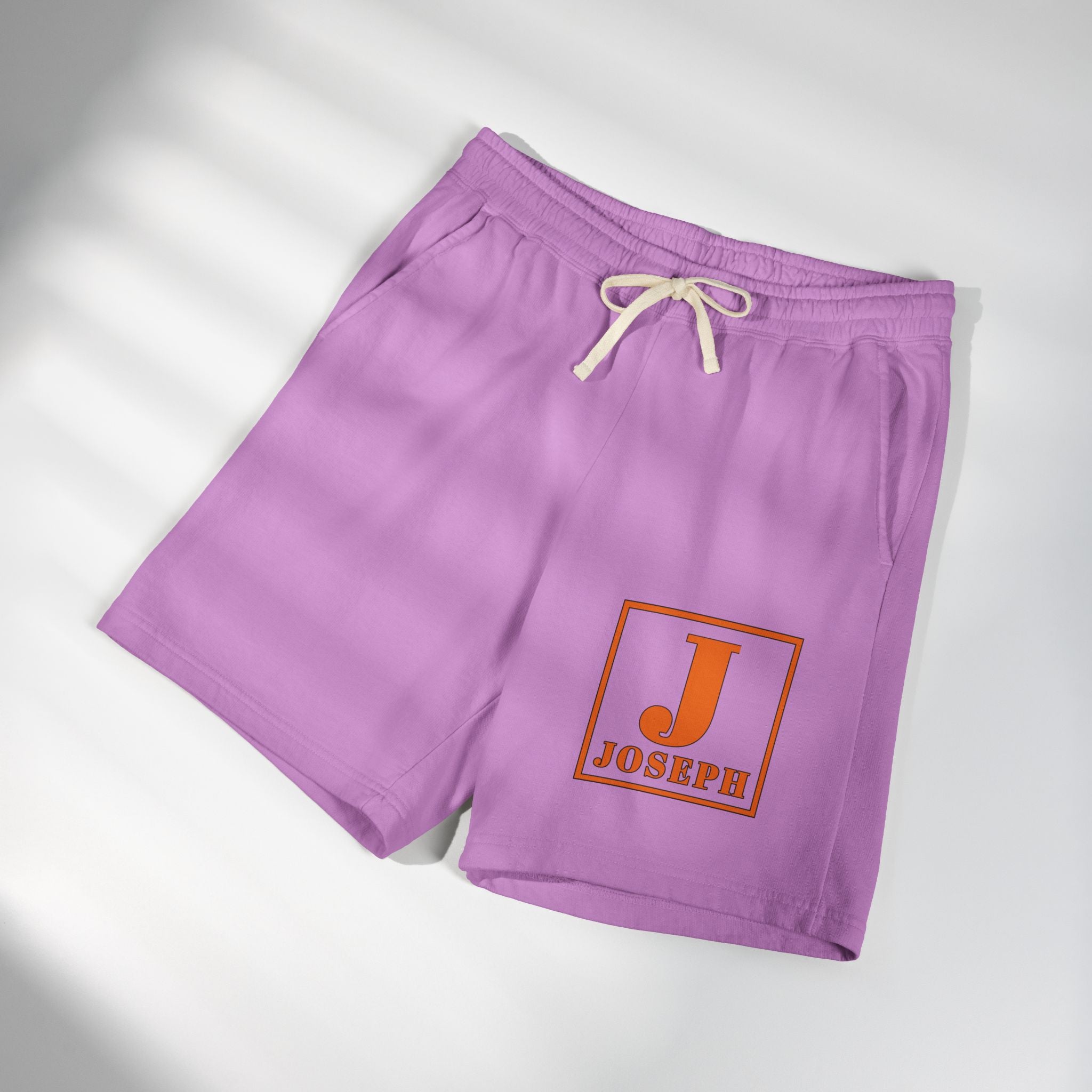 Personalized Initial 'J' Sweat Shorts — Custom Name Joseph Fleece