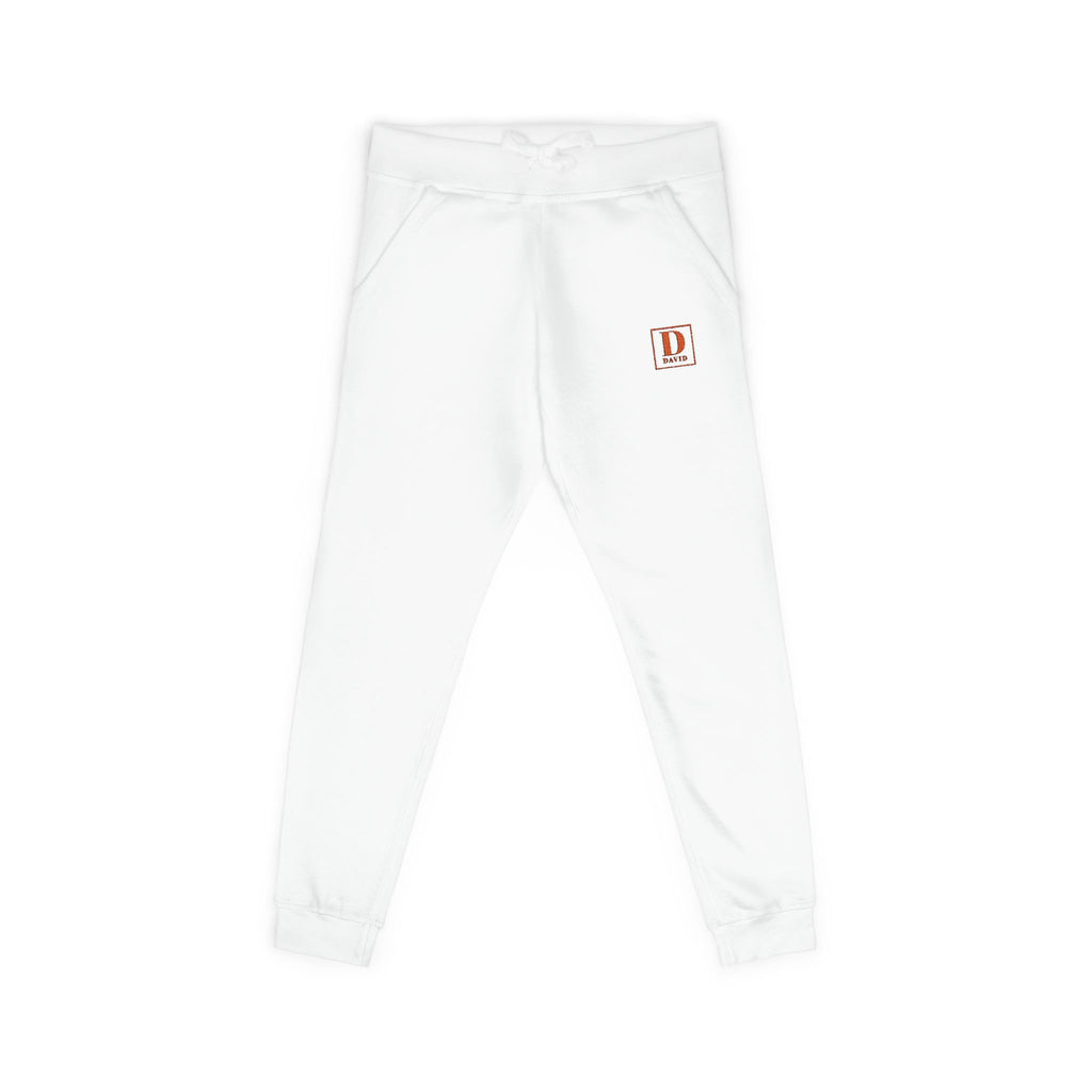 Embroidered Minimal Logo Fleece Sweatpants — Cozy Casual Lounge Joggers