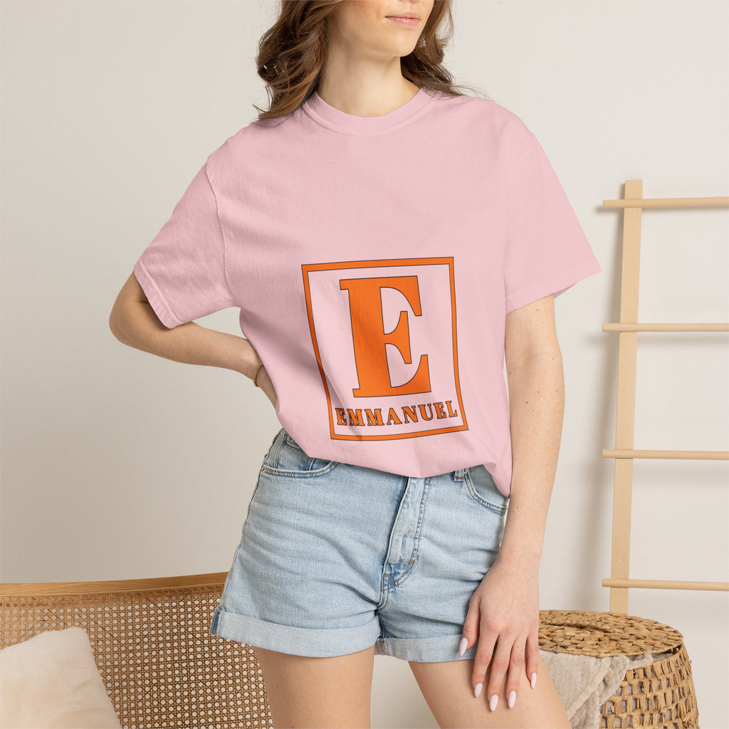 Emmanuel Monogram T-Shirt — Block Letter E Christian Name Tee