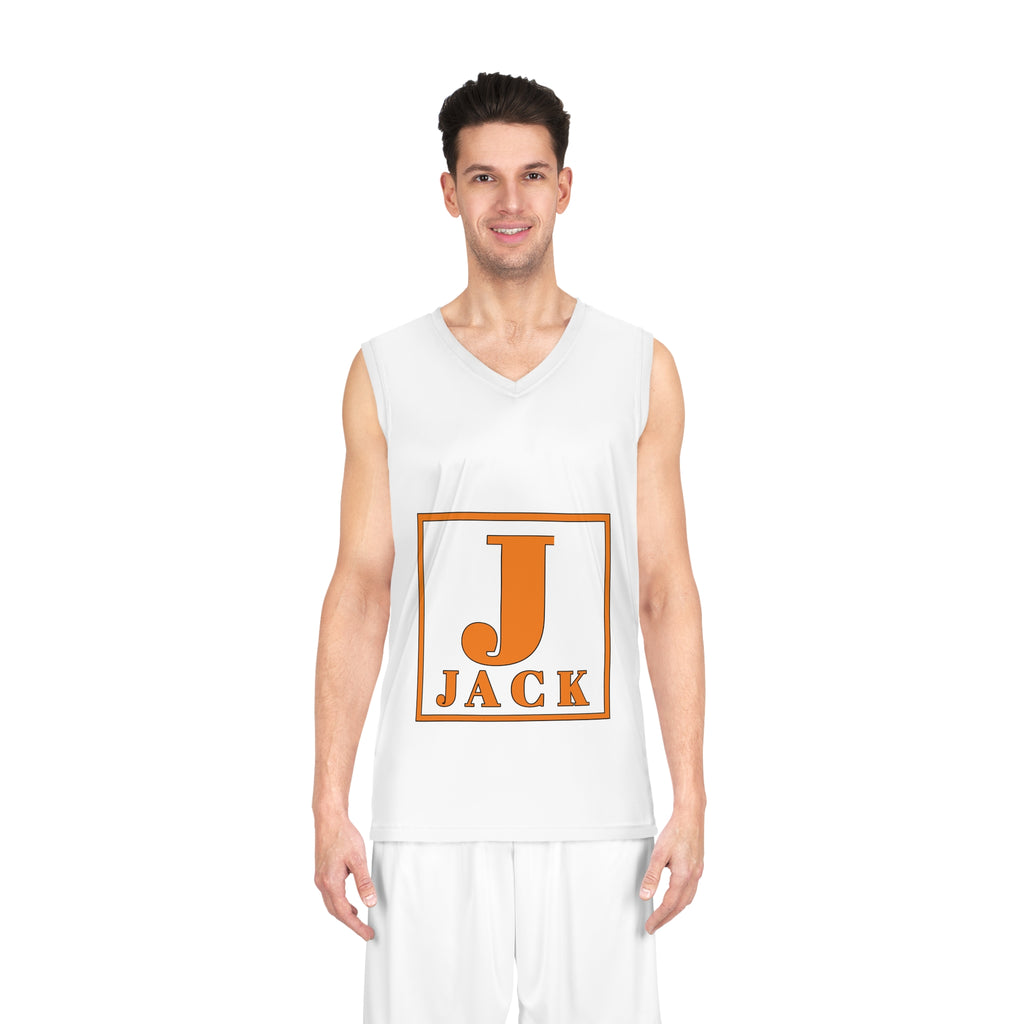 Personalized Basketball Jersey — Orange 'J' Jack Logo Tank Top