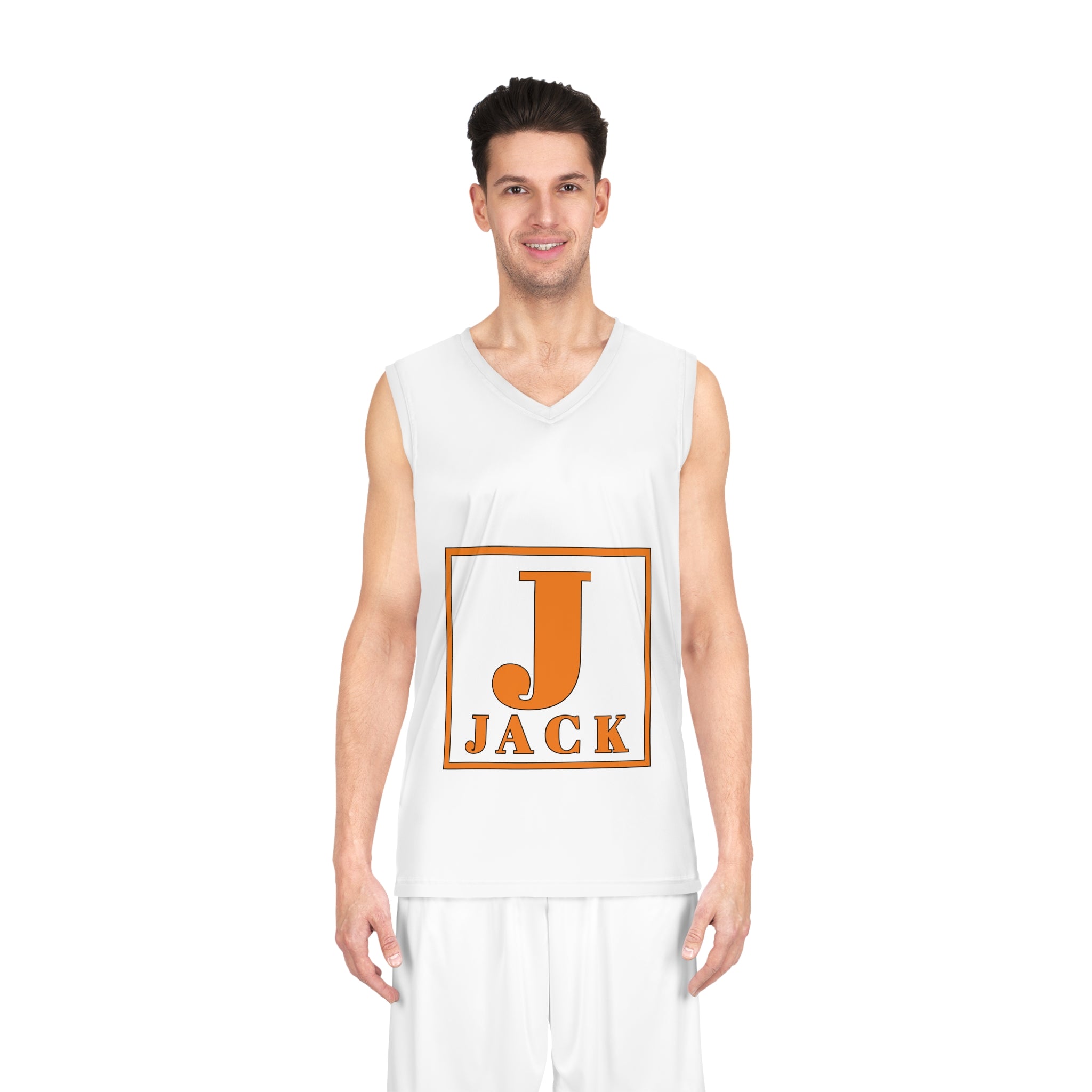 Personalized Basketball Jersey — Orange 'J' Jack Logo Tank Top