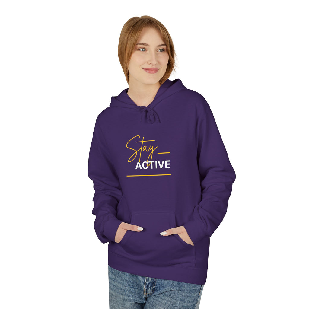 Stay Golden Hoodie — Minimal Script Graphic Casual Pullover