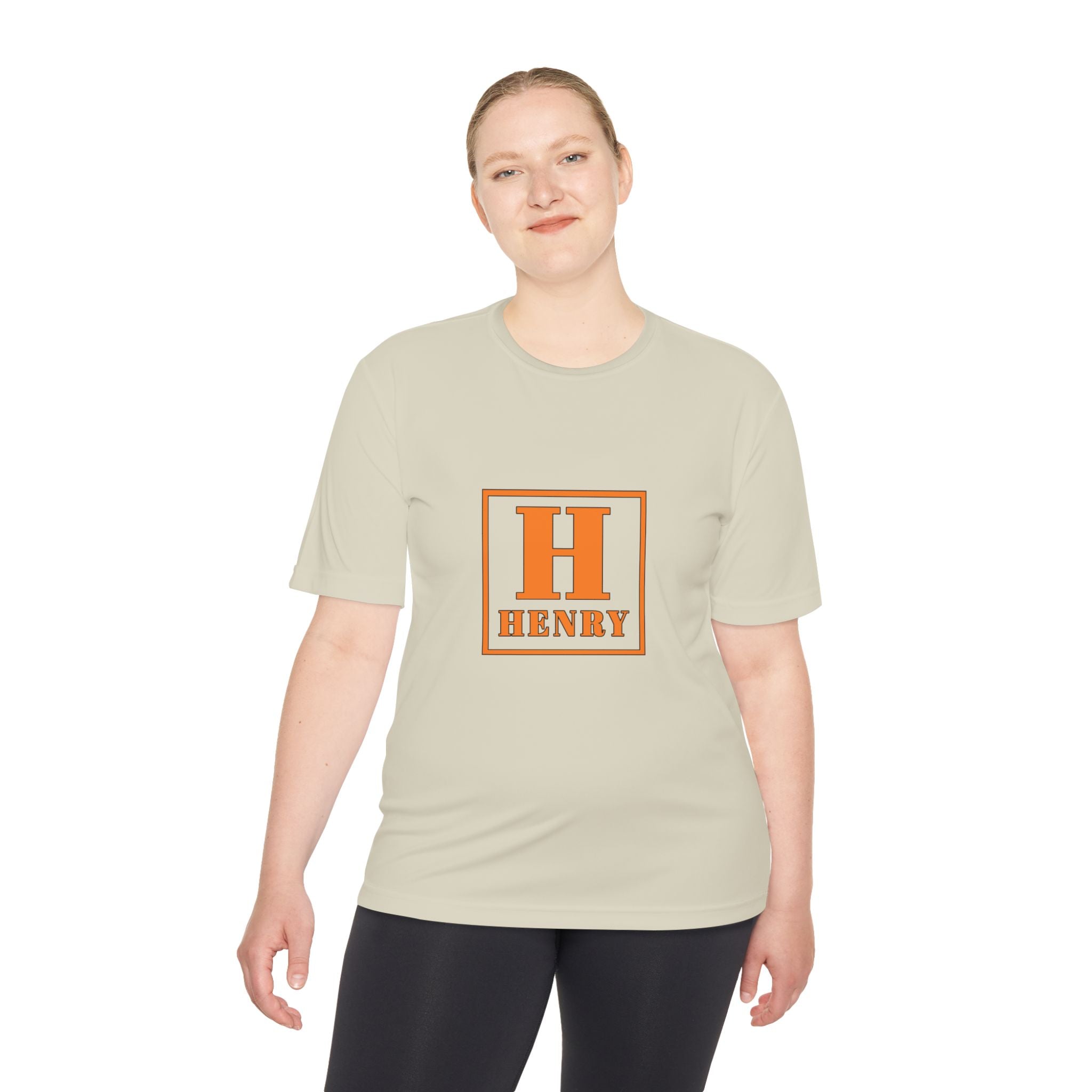 Henry Initial Monogram Tee — Orange Block Letter H