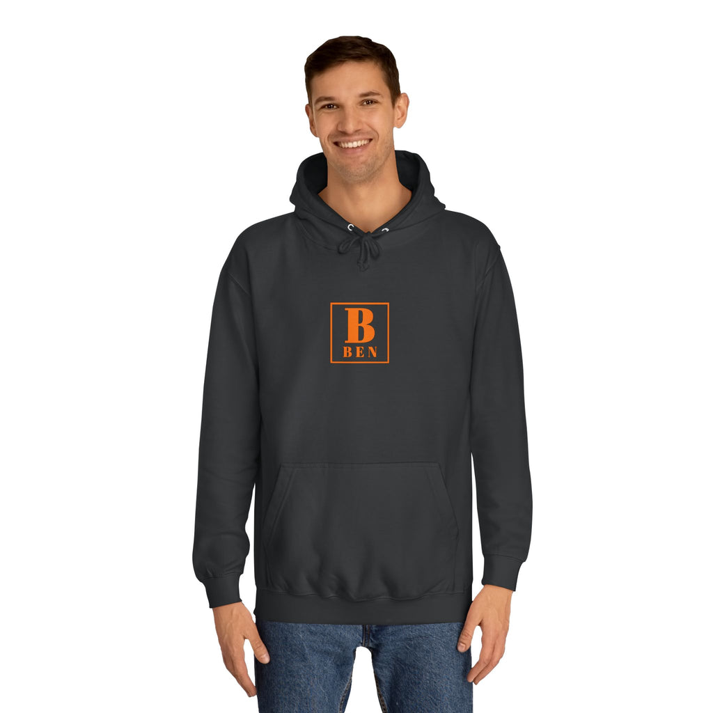 Initial Monogram Hoodie — Custom 'B BEN' College-Style Pullover