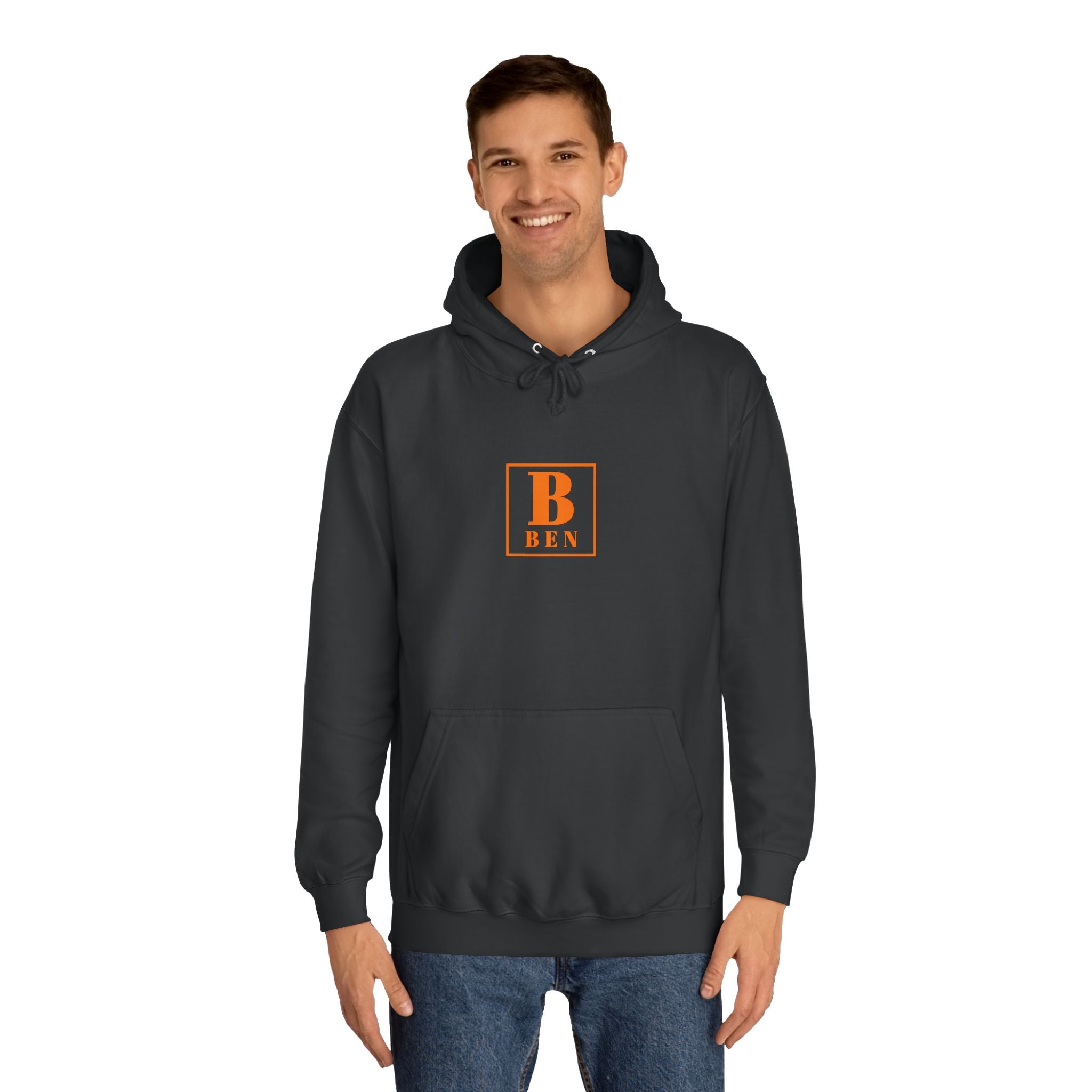 Initial Monogram Hoodie — Custom 'B BEN' College-Style Pullover