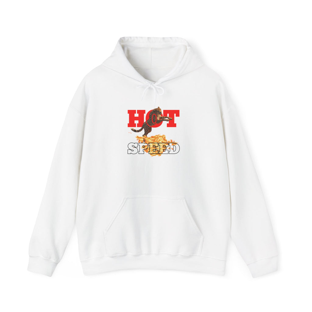 Hot Speed Hoodie — Retro Flaming Motorcycle Graphic Sweatshirt