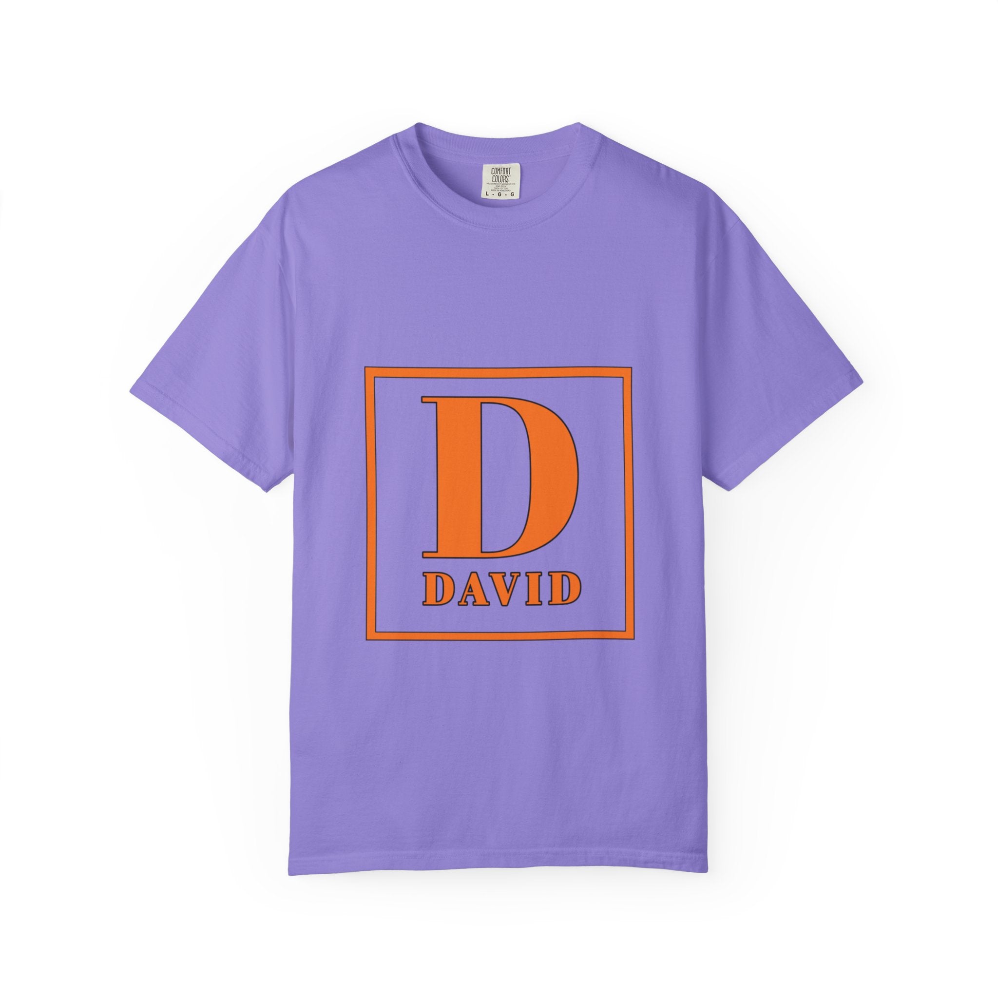 David Monogram T-Shirt — Bold Initial Box Graphic