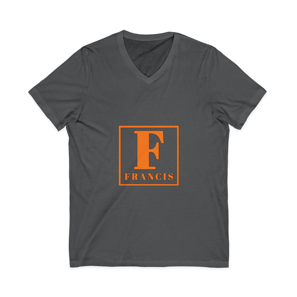 Francis Monogram V-Neck Tee — Personalized Initial Square Logo