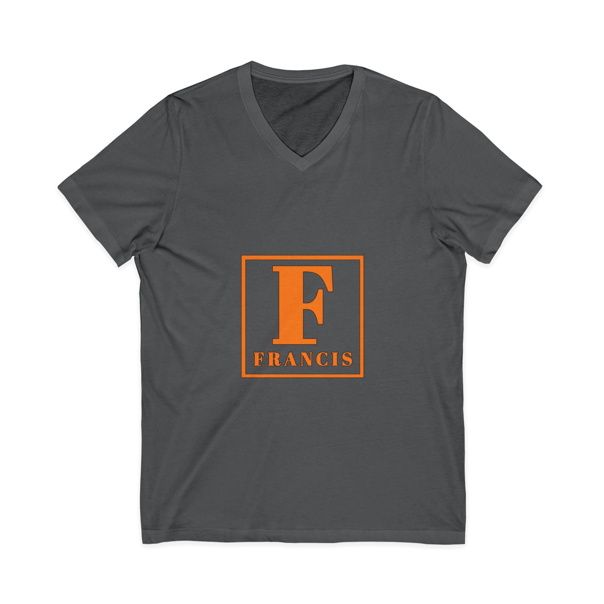 Francis Monogram V-Neck Tee — Personalized Initial Square Logo