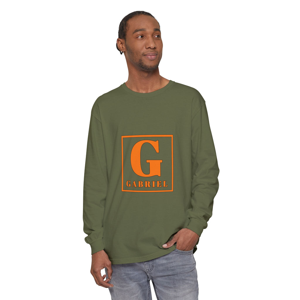 Personalized Initial Long Sleeve Tee — "G Gabriel" Monogram Shirt