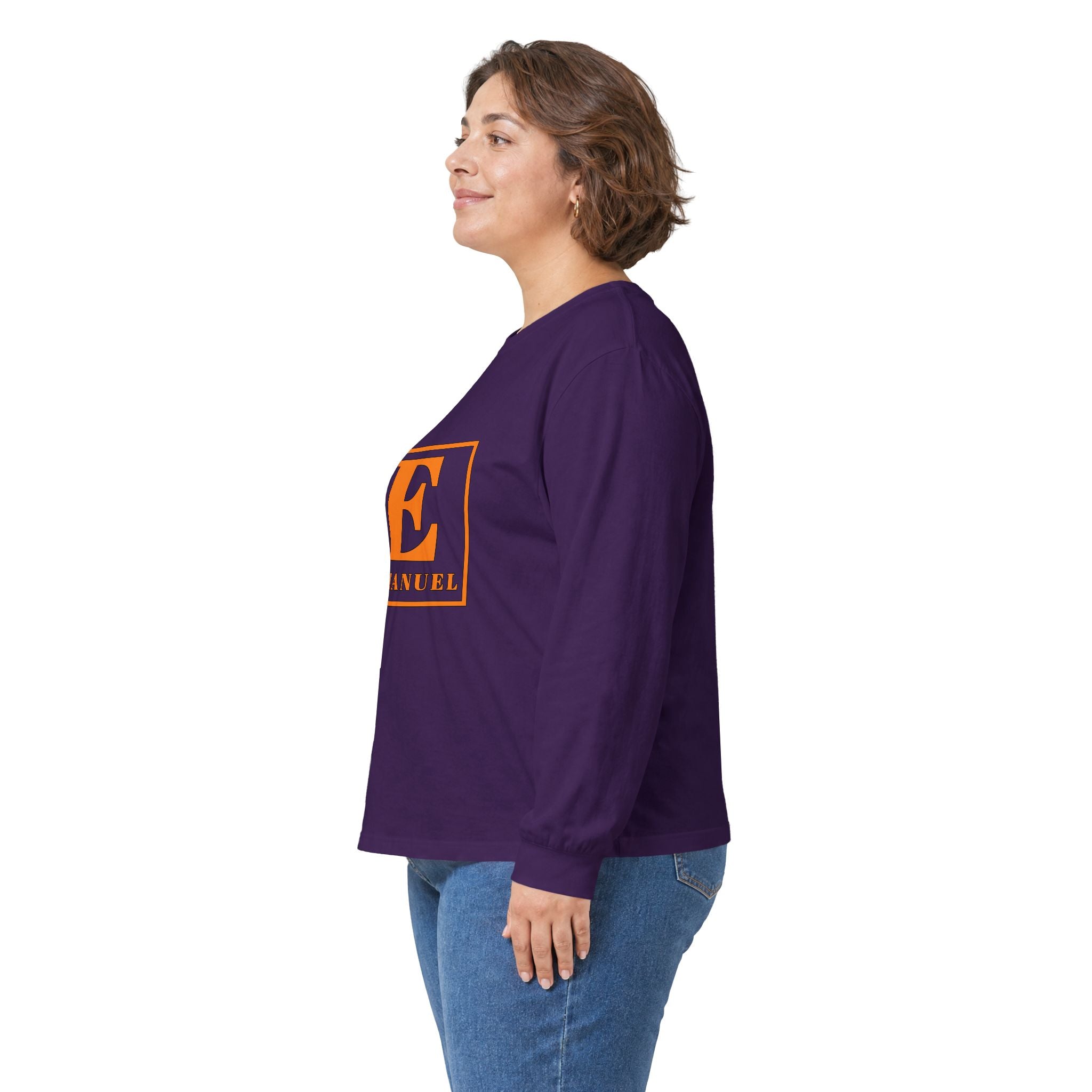 Emmanuel Monogram Long Sleeve Tee — Classic Initial E Shirt