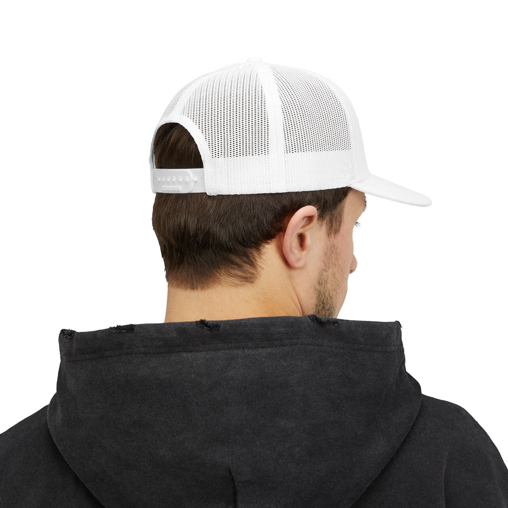 Trucker Cap — "Stay Happy" Floral Snapback
