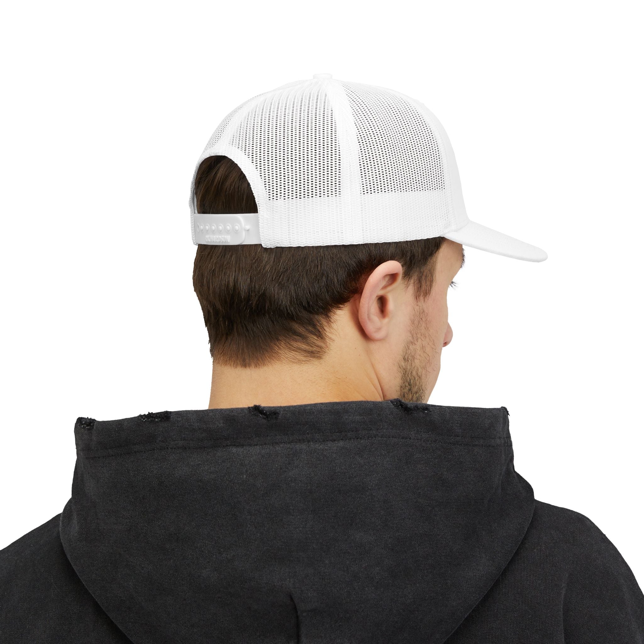 Trucker Cap — "Stay Happy" Floral Snapback