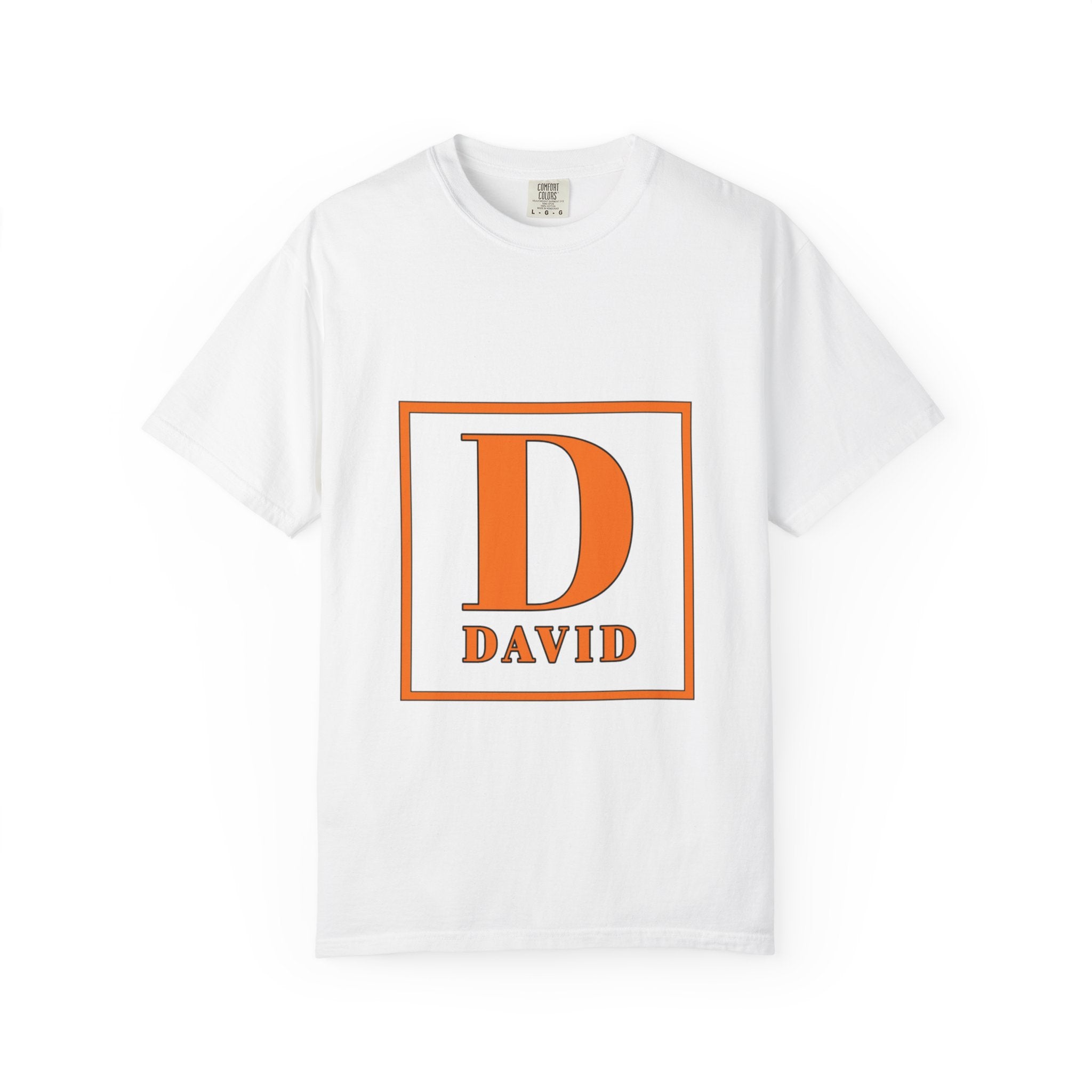David Monogram T-Shirt — Bold Initial Box Graphic