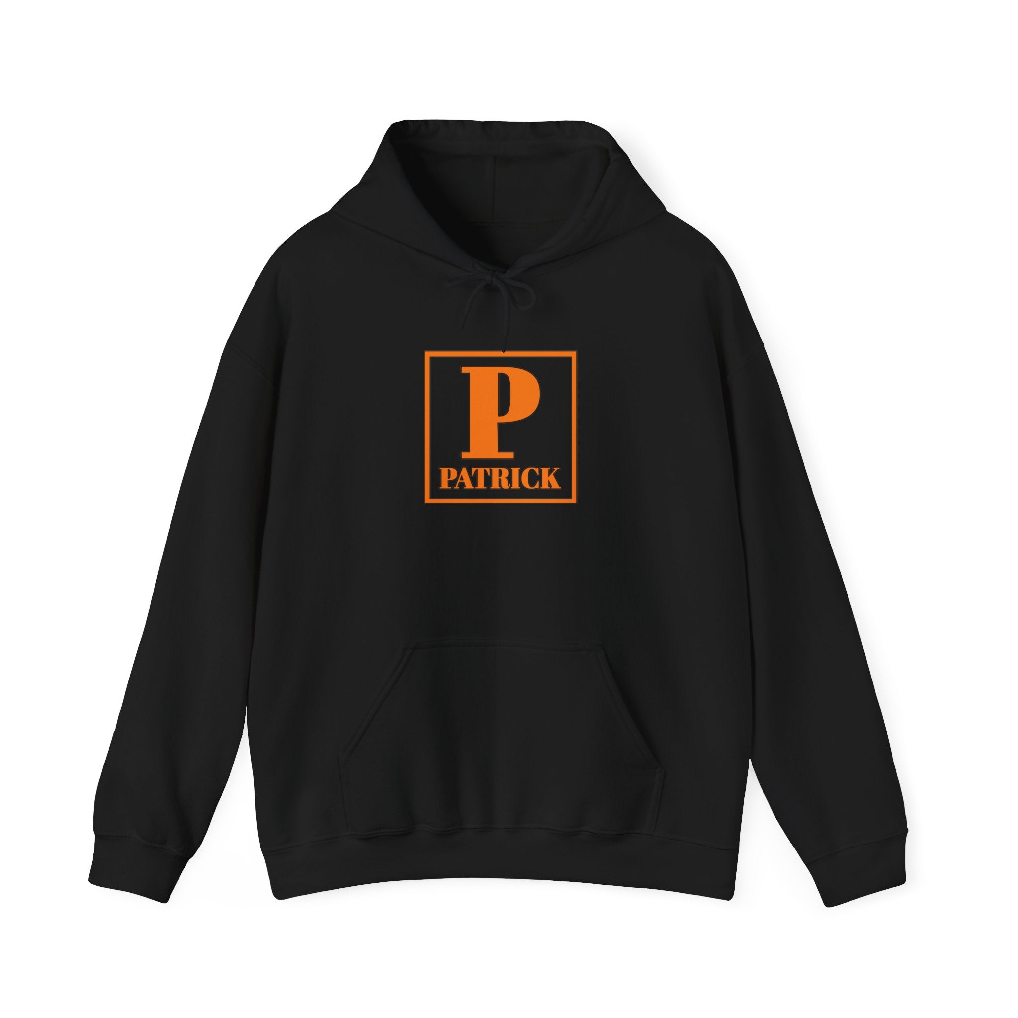 Patrick Monogram Hoodie – Orange Block 'P' Name Sweatshirt