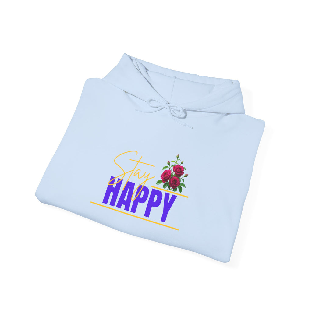 Happy Floral Hoodie — "Choose Happy" Graphic Sweatshirt