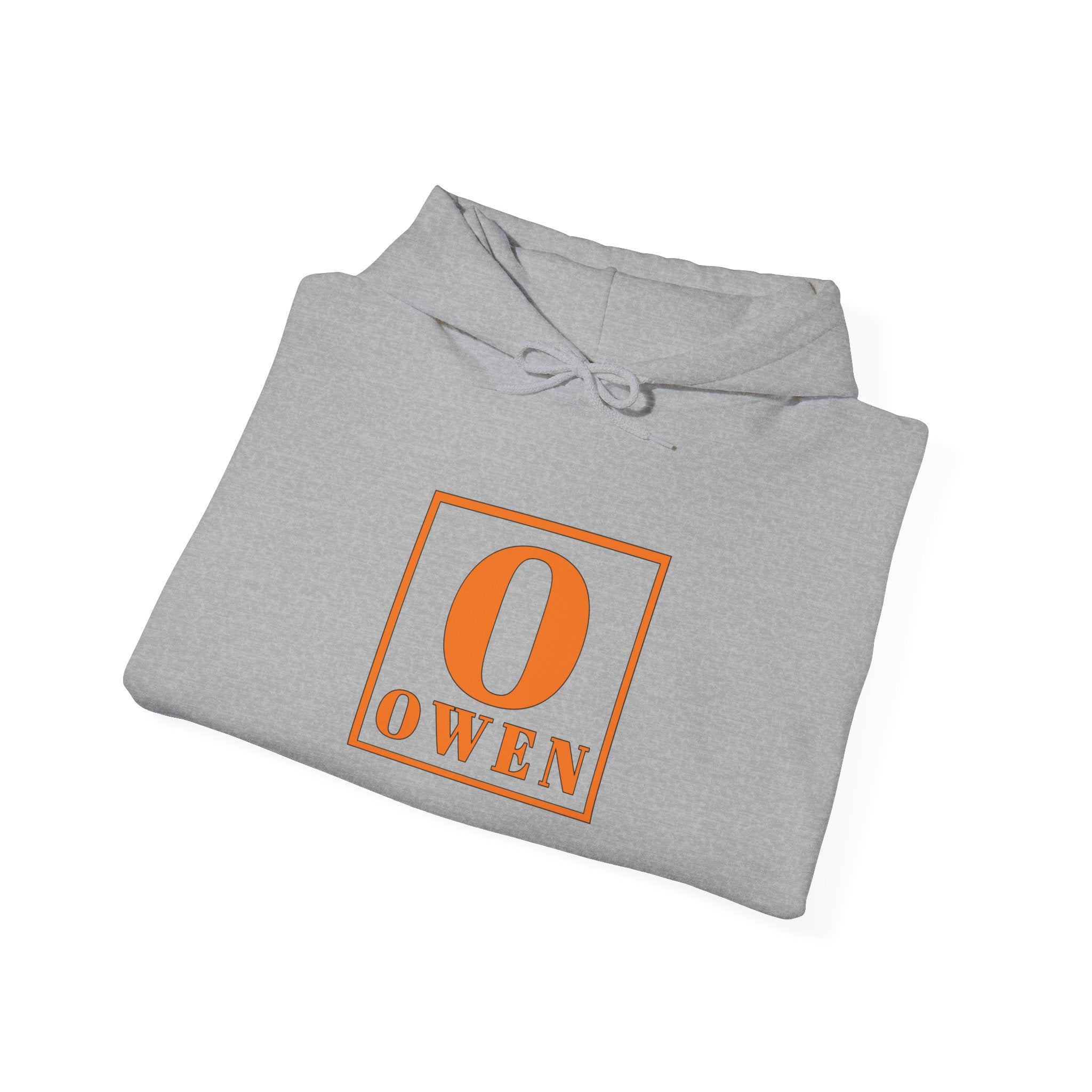 Owen Initial Hoodie – Personalized Orange Monogram Pullover