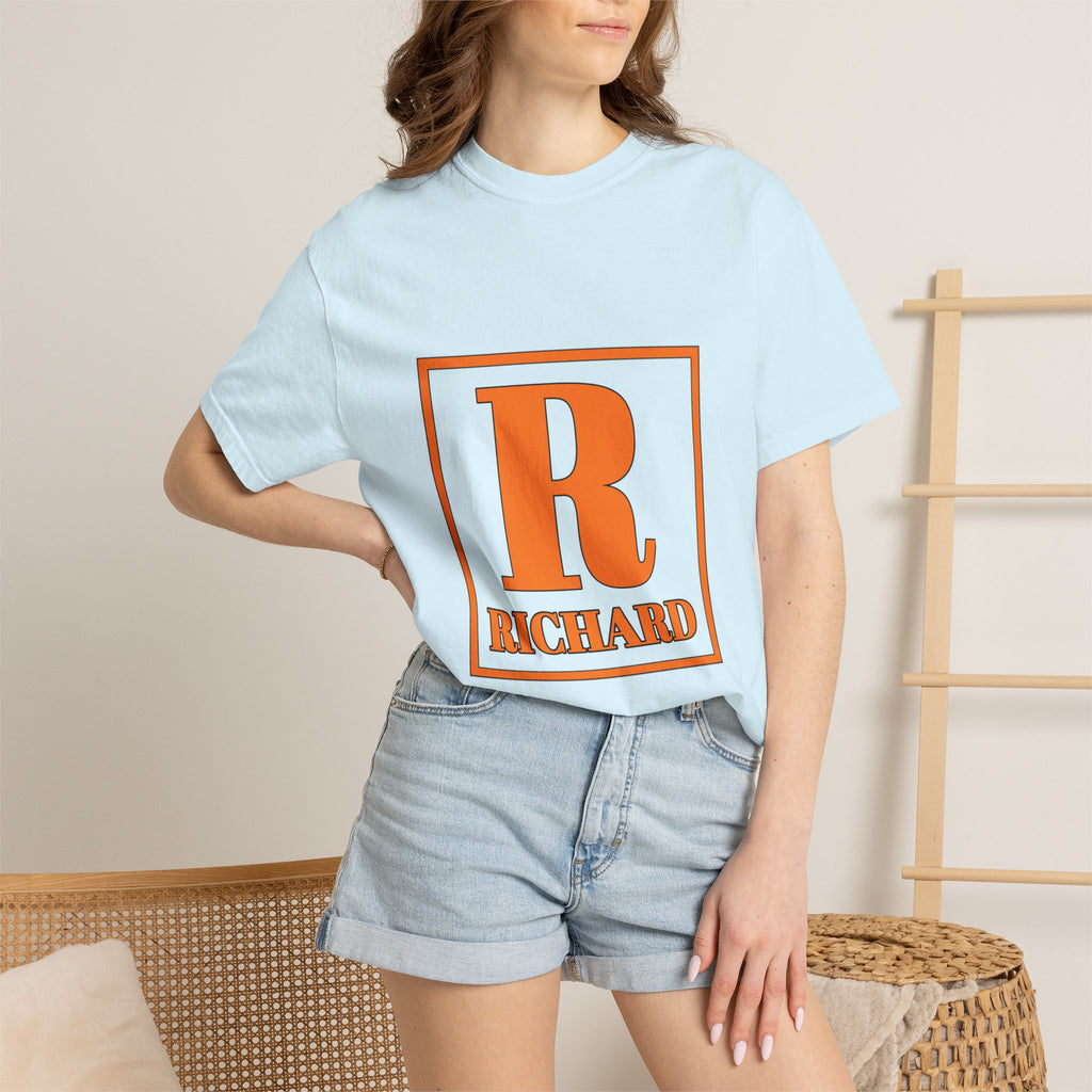 Personalized 'R' Initial T-Shirt — Richard Monogram Tee