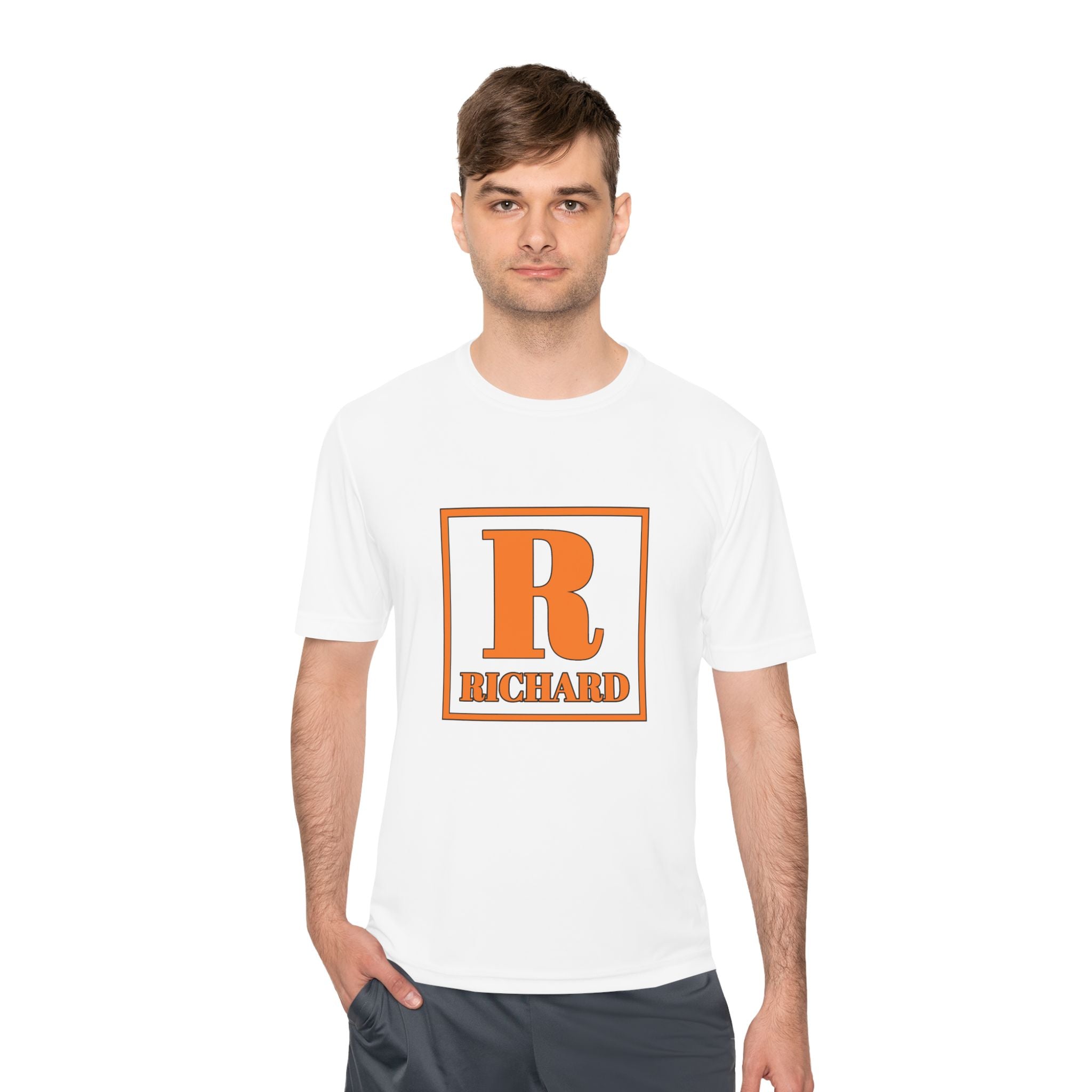 Personalized 'R Richard' Initial Tee — Retro Monogram Moisture-Wicking Shirt