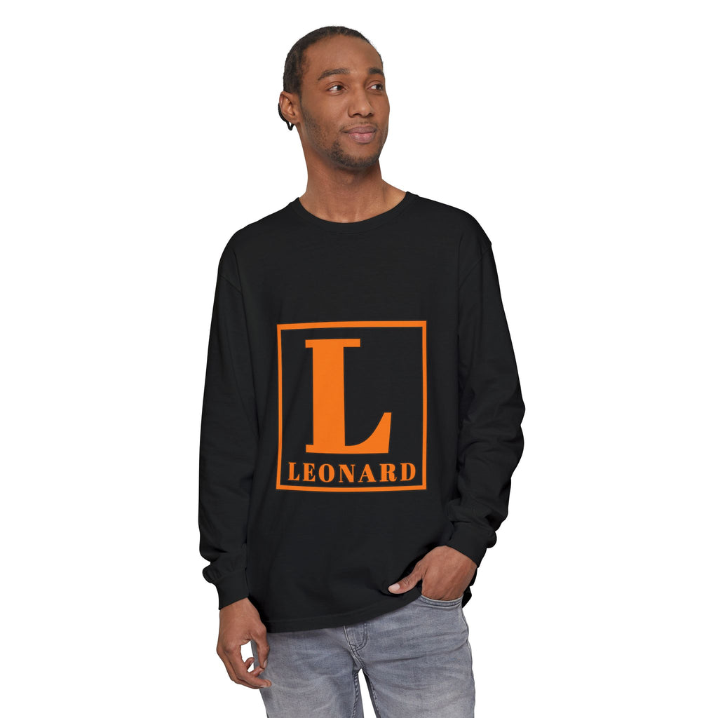 Leonard Monogram Long Sleeve Tee — Personalized Initial L Shirt
