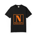 Nelson Monogram T-Shirt — Retro Block Letter Graphic Tee
