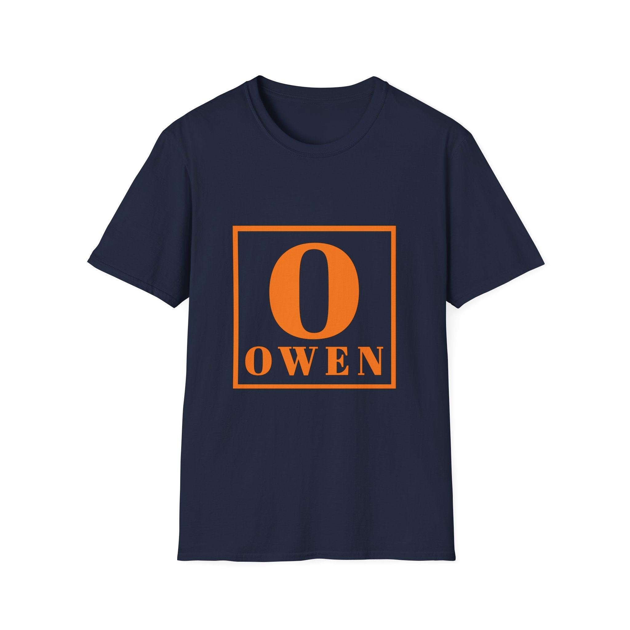 Personalized Name T‑Shirt — Orange Monogram 'O' Owen Tee