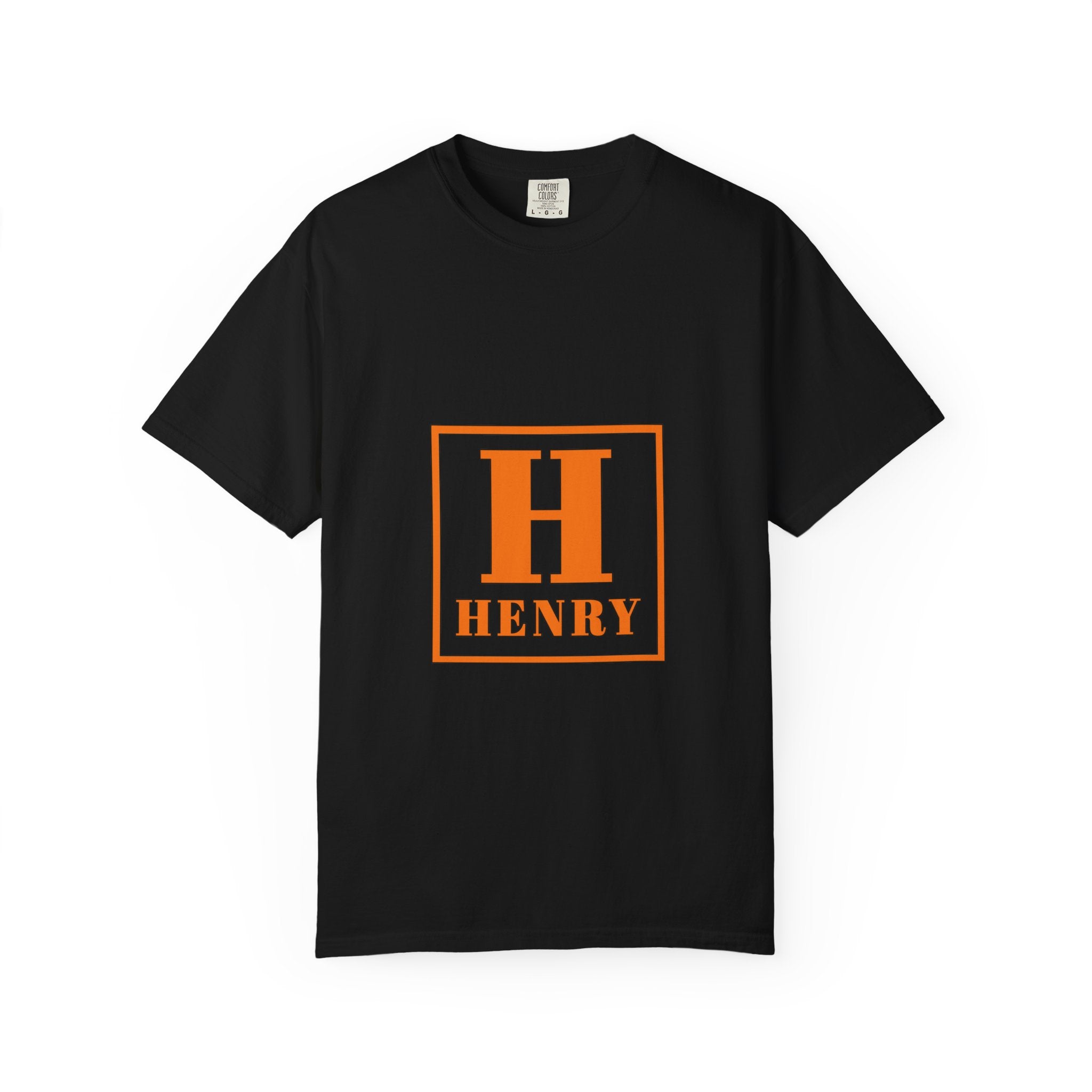 Henry Monogram T-Shirt — Orange Block Initial Tee