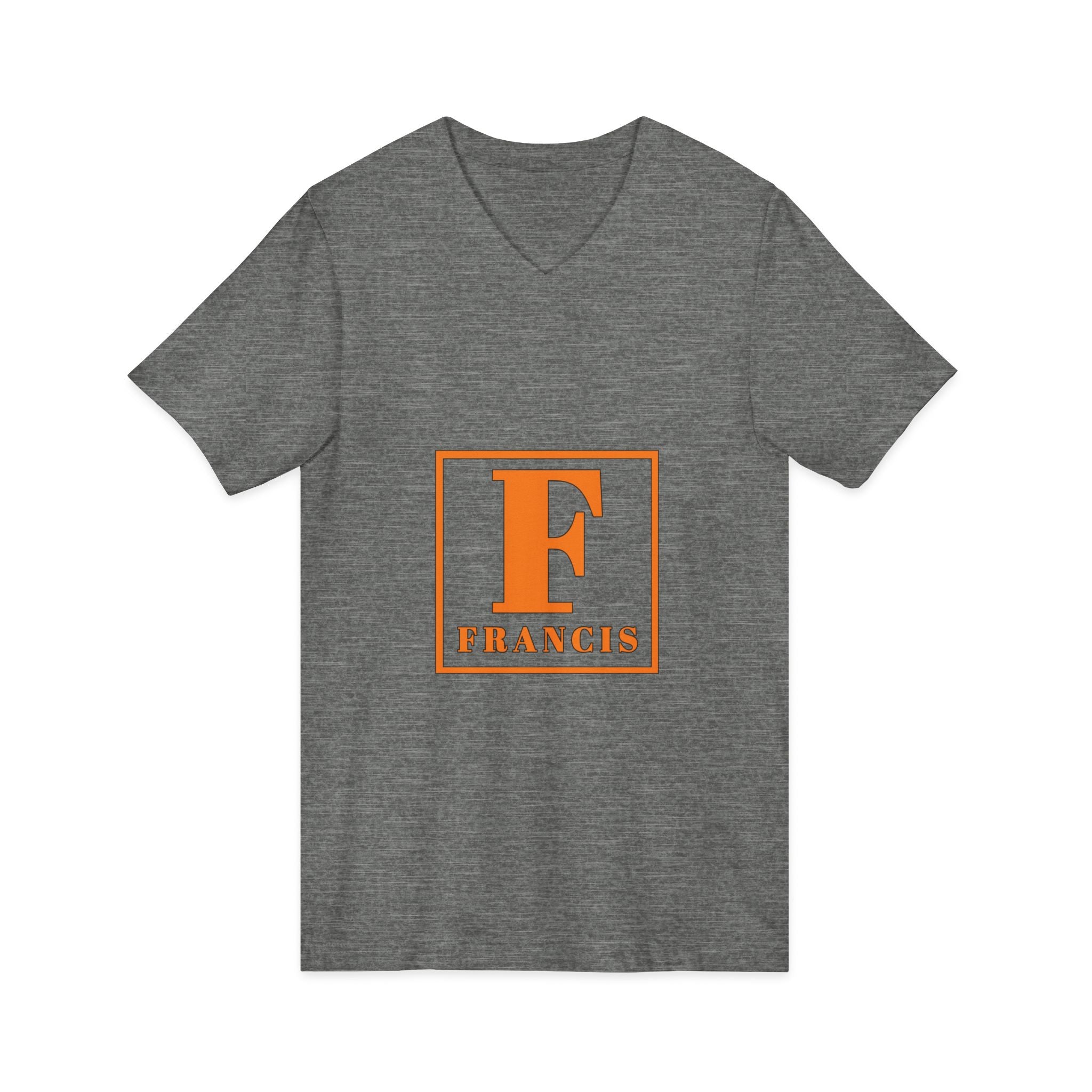 Francis Monogram V-Neck Tee — Personalized Initial Square Logo
