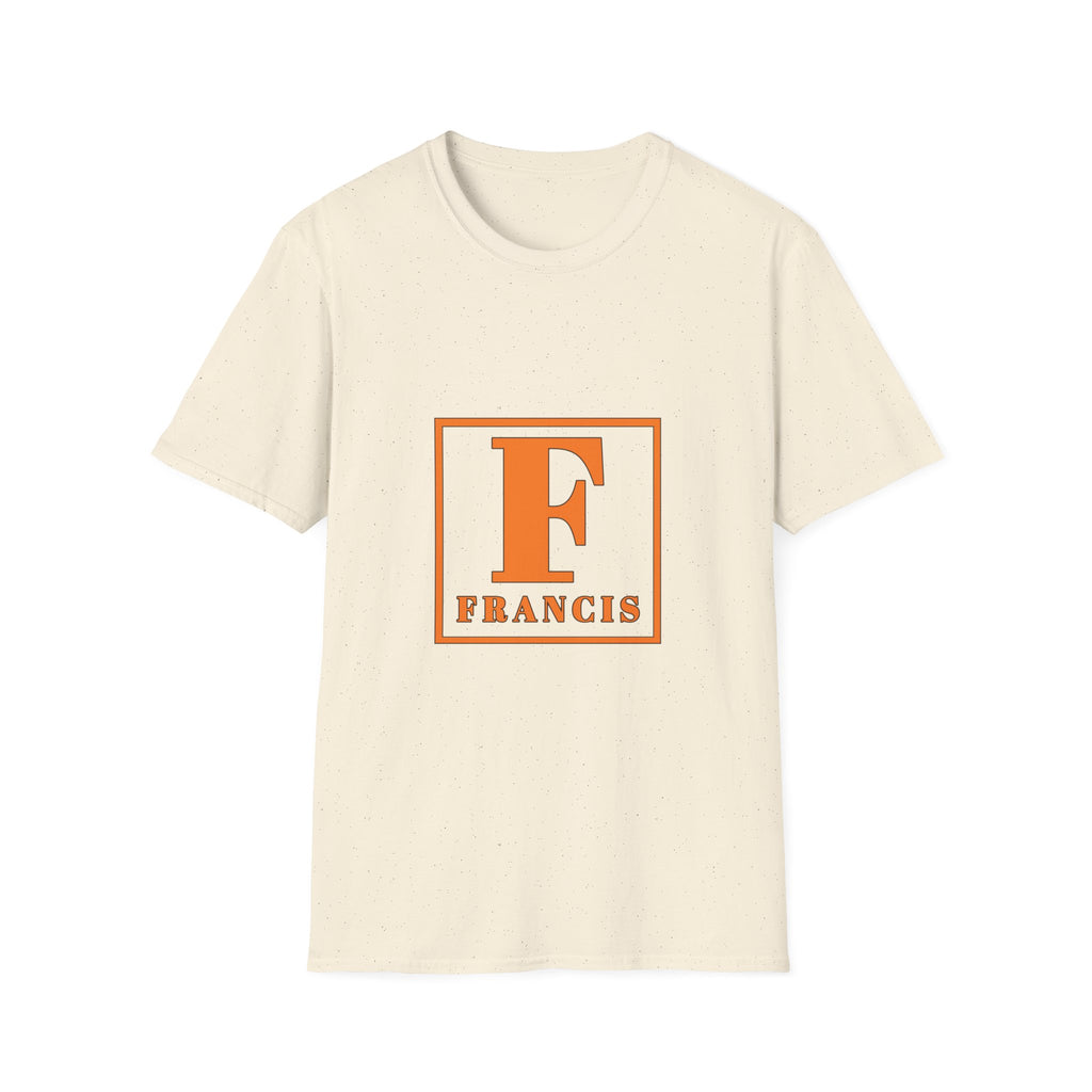 Monogram F Initial T-Shirt — Personalized 'Francis' Vintage Block Letter Tee