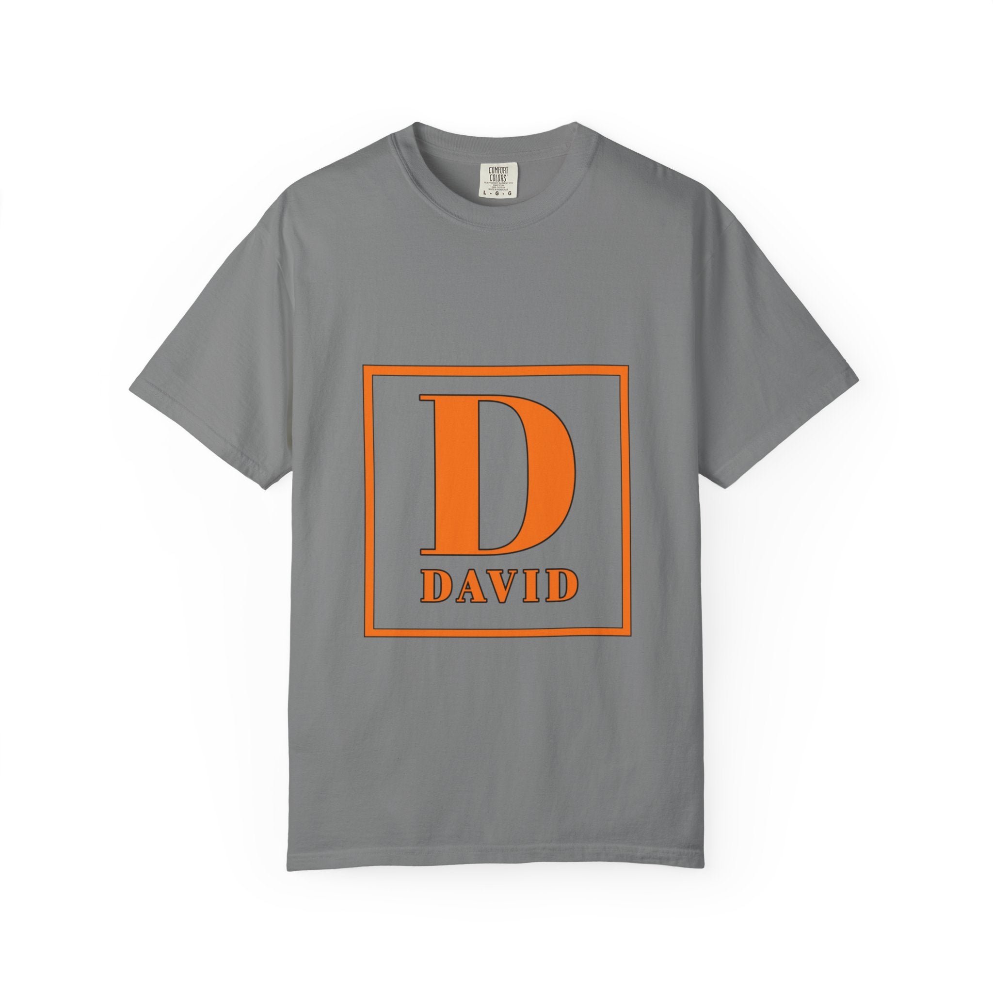 David Monogram T-Shirt — Bold Initial Box Graphic