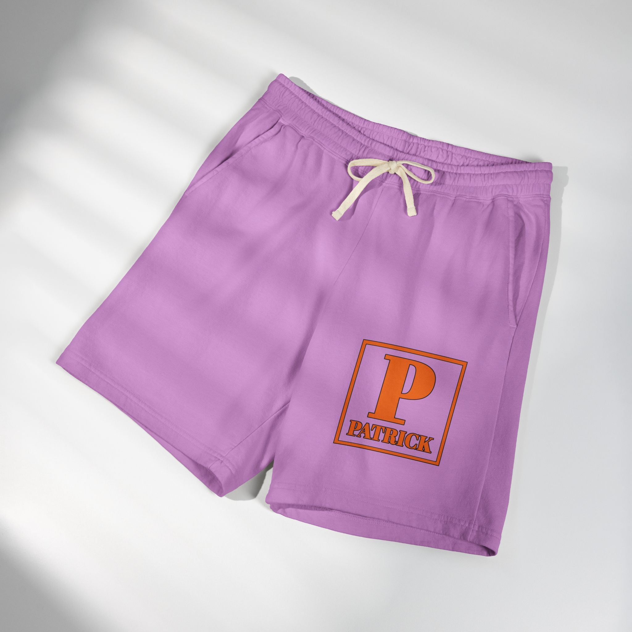 Patrick Monogram Sweatshorts — Garment-Dyed Lightweight Fleece